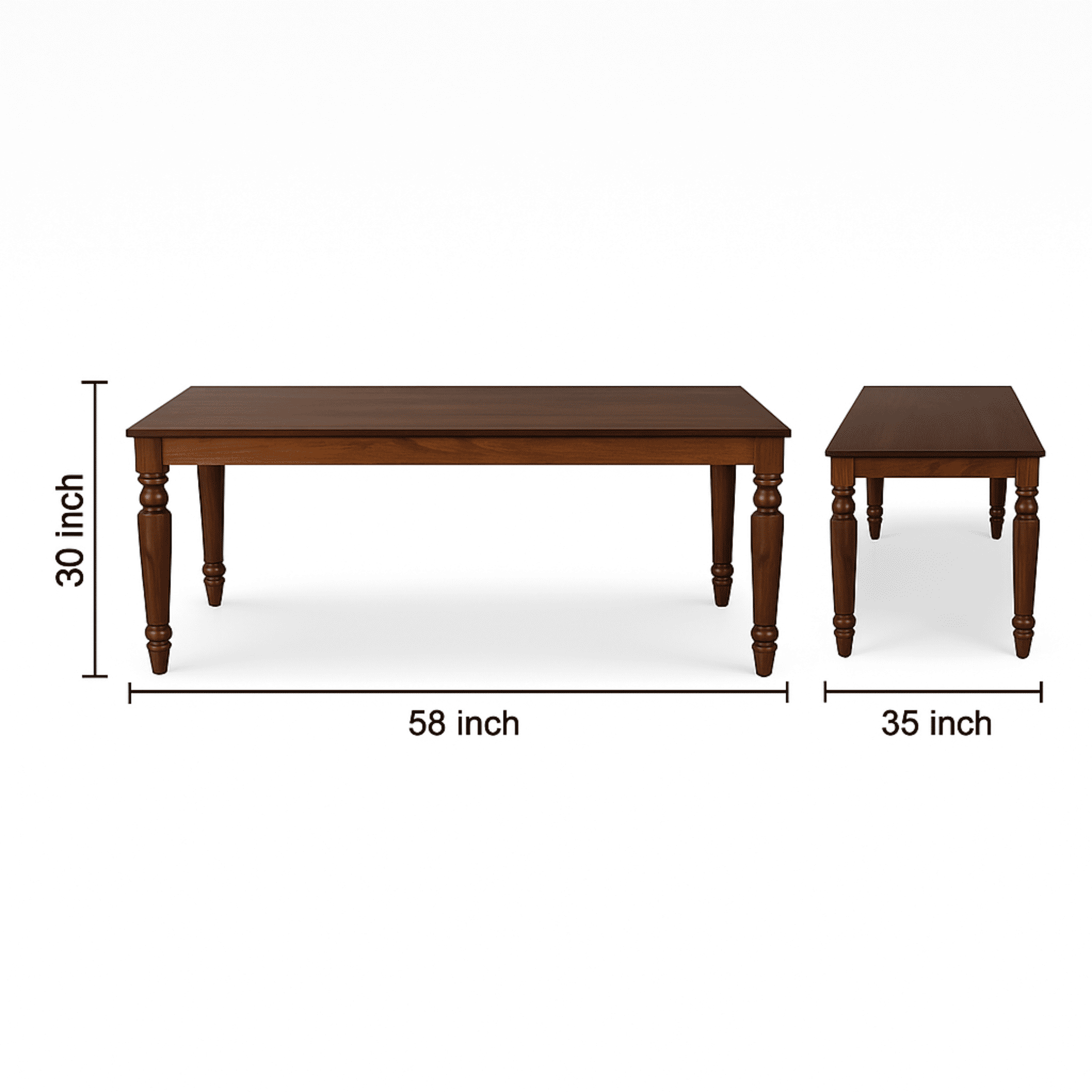 Globally Indian Compact Wooden 6 Seater Dining Table Set – Comfortable 6 Upholstered Seat and Back in Beige Sapphire