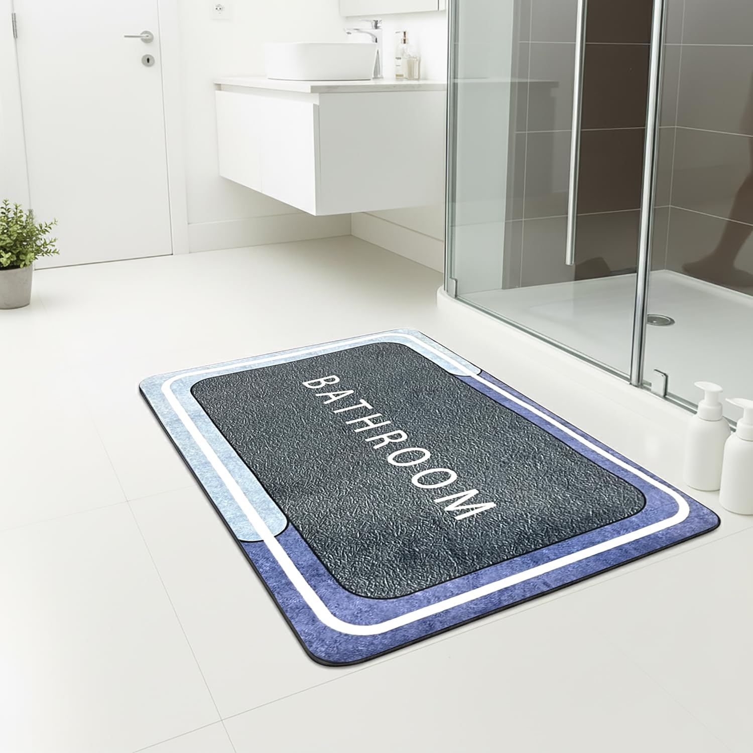 Luxe Home Bathroom Design Rubber Doormat-(35x58 cm)