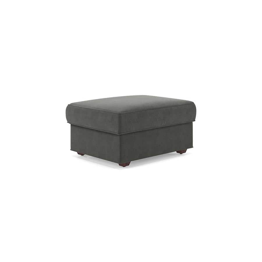 Apollo Sectional Fabric Sofa (Colour : Ash Grey Velvet , Seating Capacity : Right Aligned 3 Seater + Chaise+ Ottoman  Cushion Type : Soft )