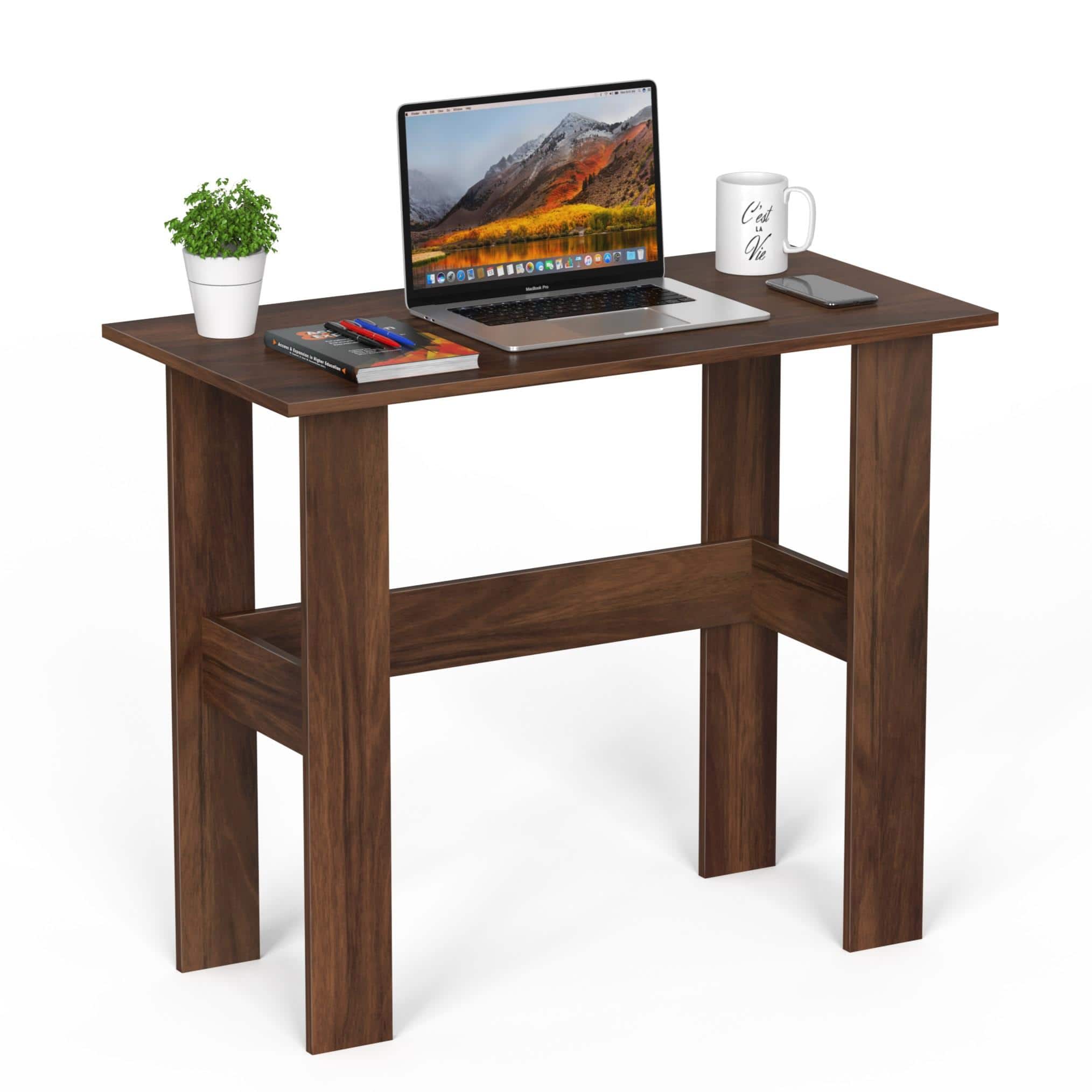 Efflino Engineered Wood Study Table In Brown Maple Finish