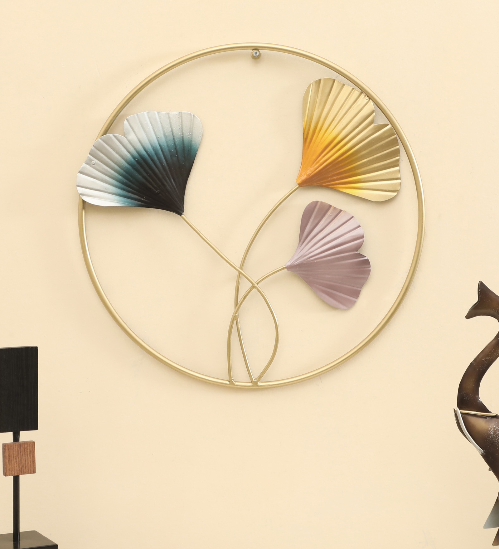 Ginko Abstract Metal Wall Decor in Multicolor Set of 1