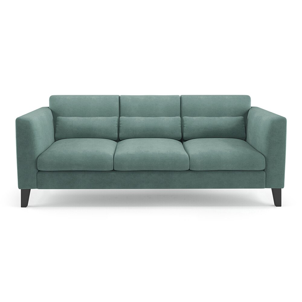 Lewis Sofa Set (Colour : Dusty Turquoise Velvet, Cushion : Hard, Seater : 3+1+1)