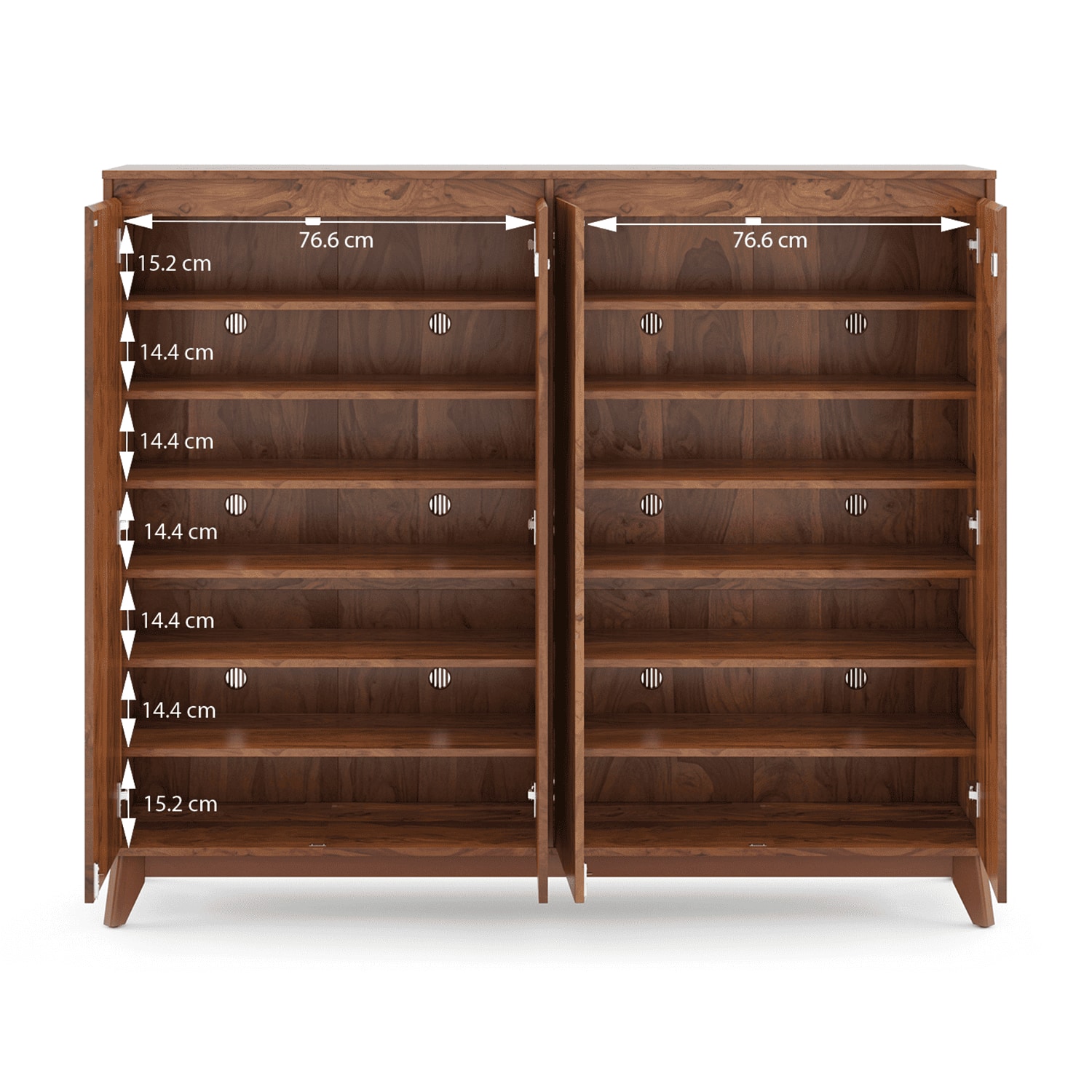 Webster 48 Pair Shoe Rack in Sheesham Finish