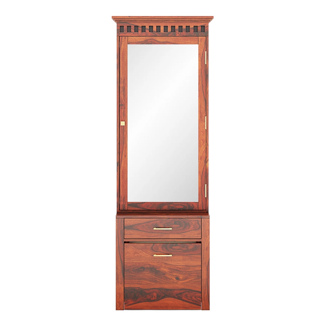 Fidora Dressing Table With Stool In Honey Finish