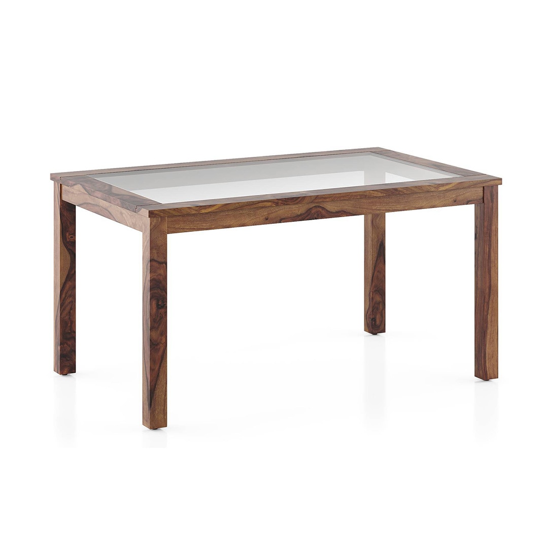 Floyd 6 Seater Dining Table Glass Top With Set Of 6 Zella Dining Chairs