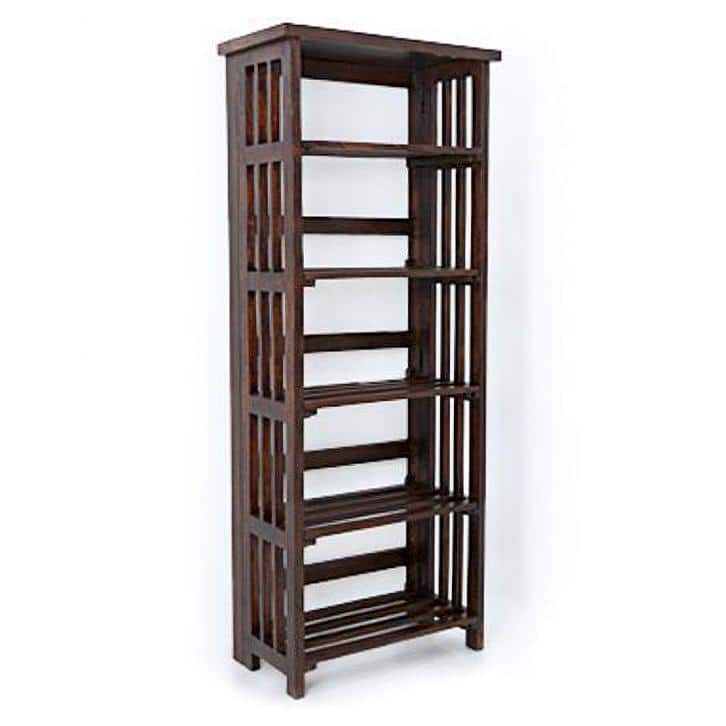 Rhodes Solid Wood Bookshelf in Mahogany Finish