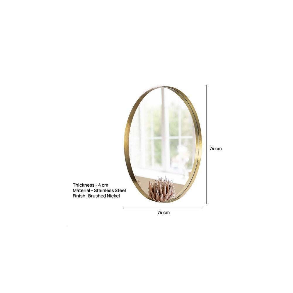 BrushedSteel Reflections Wall Mirror