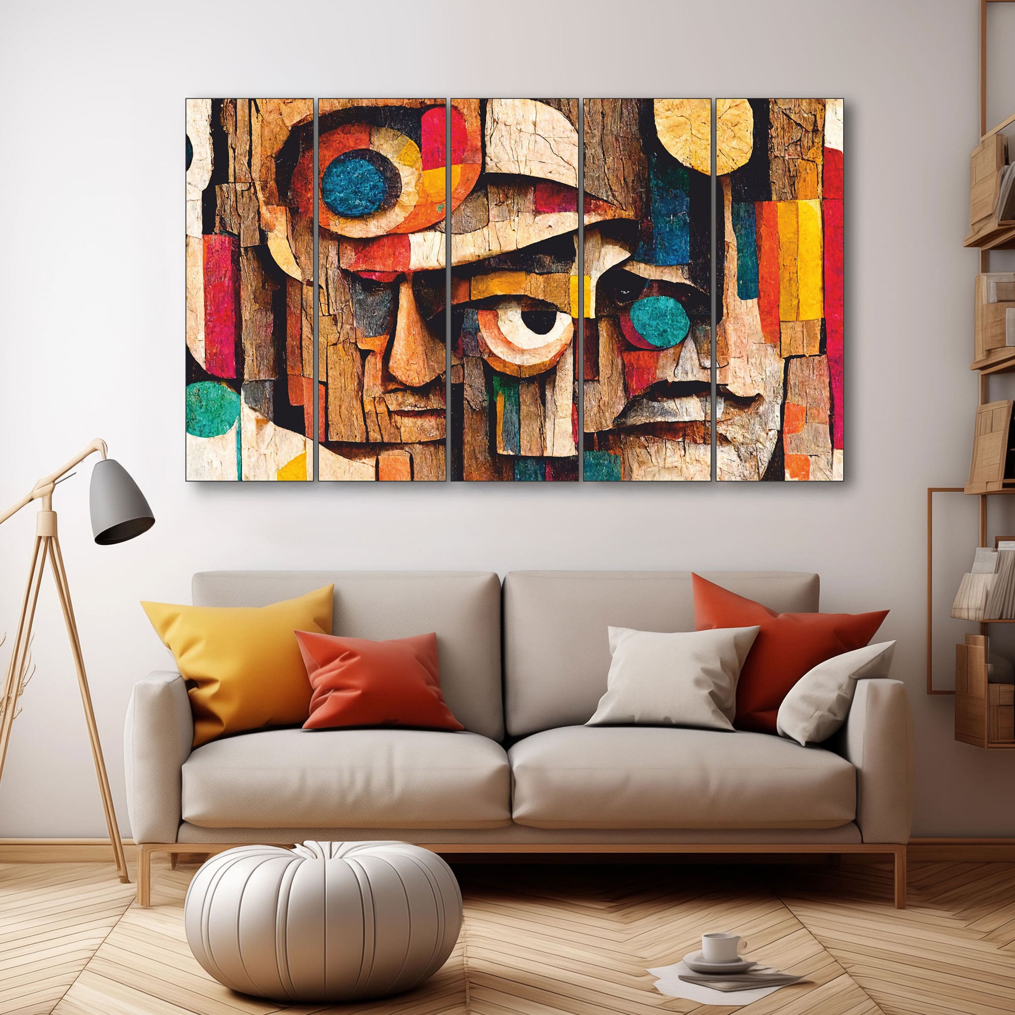 The Castle Decor Abstract Art Multiple Frame Wall Art Design 2 27x48 Inch - The Castle Decor