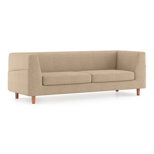 Rubik Luxe 3 Seater Fabric Sofa in Sandshell Beige Colour