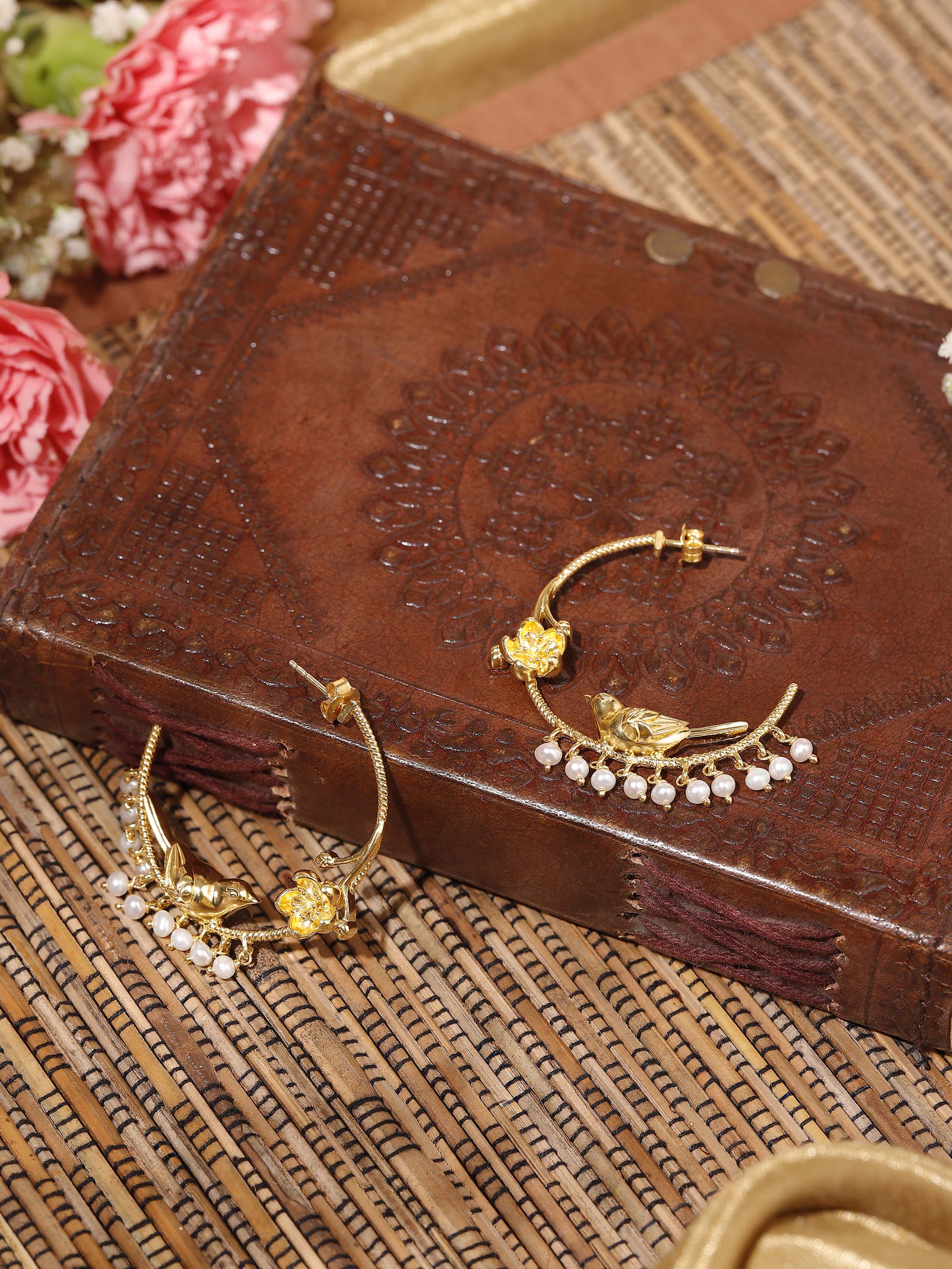 Lifestyle view of Silver Smithing Silver Hoop Earrings