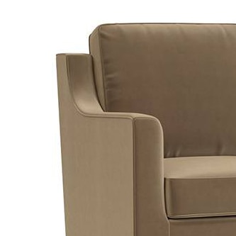 Abbey Sofa Set (Colour : Fawn Velvet, Cushion : Soft, Seater : 2+1+1)