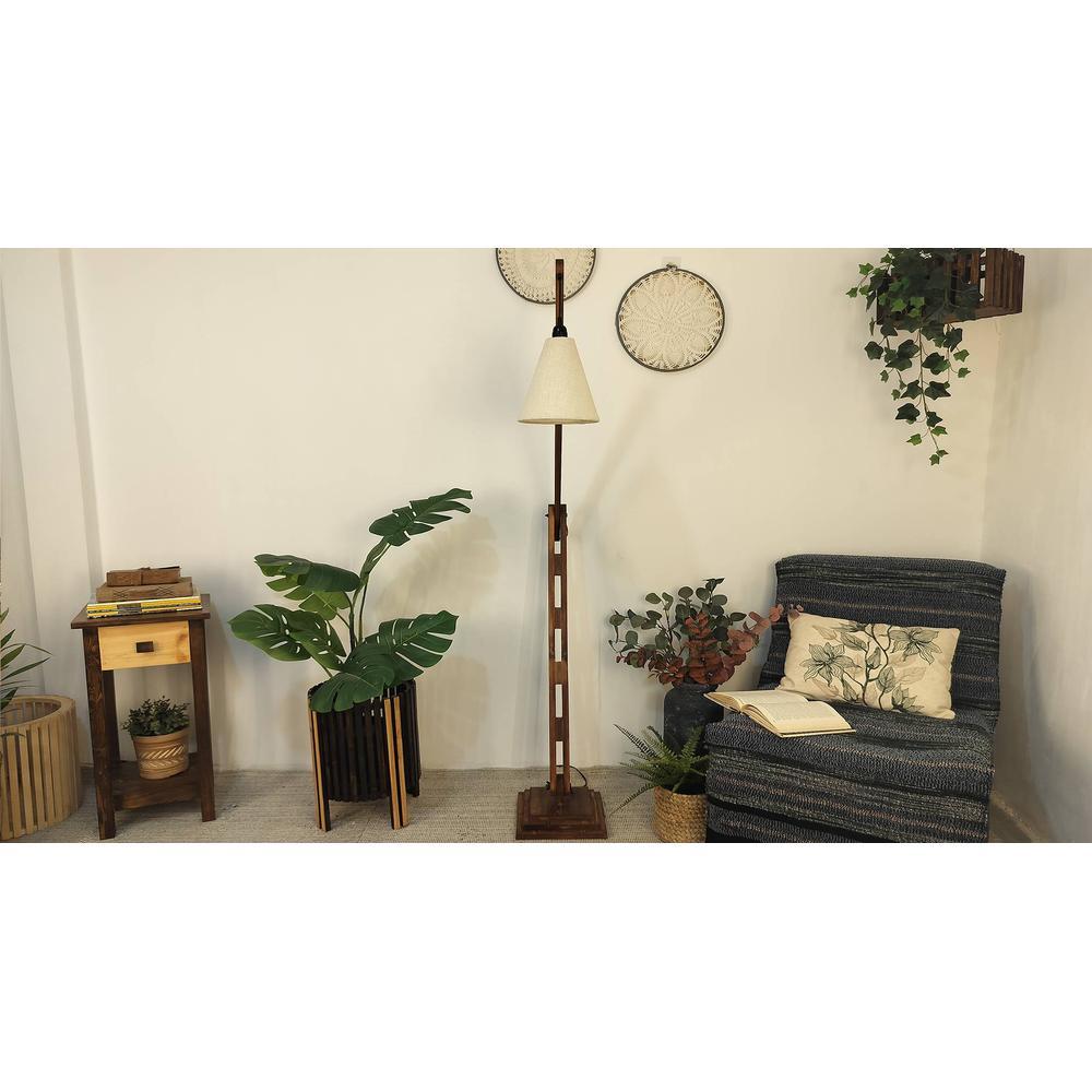 Fisher Beige Jute Floor Lamp with Beige Jute Base