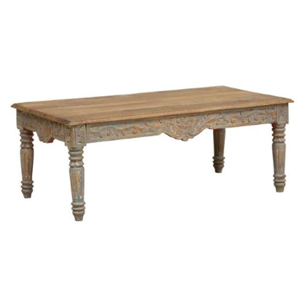Hayden Solid Wood Coffee Table In Grey Finish