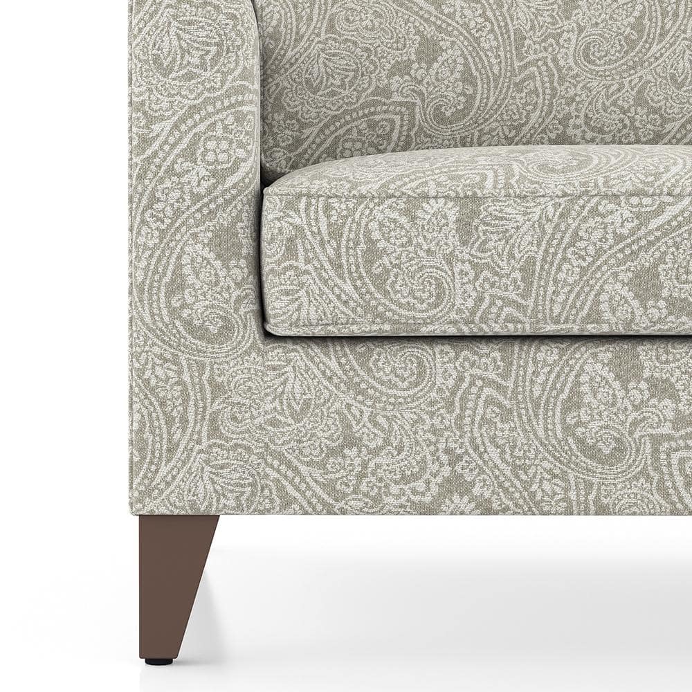 Abbey Sofa (Colour : Monochrome Paisley, Cushion : Hard, Seating Capacity : 2 Seater)