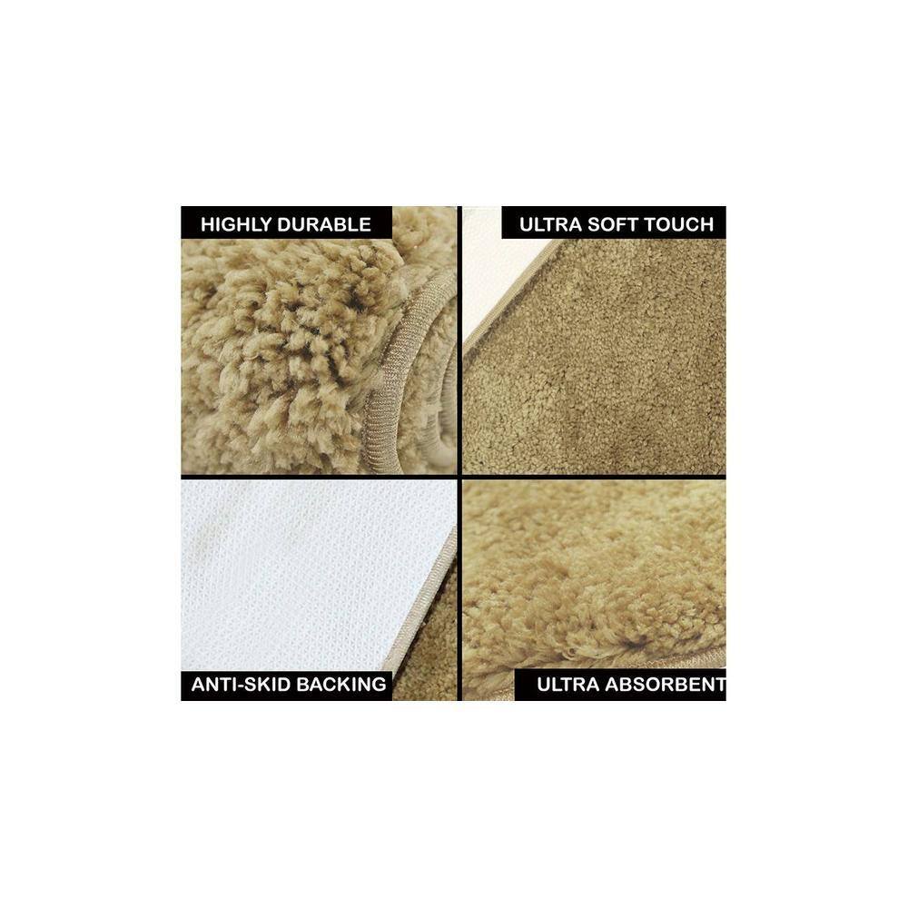 Alexis Gold Solid Natural Fiber 30x18 inches Anti-Skid Bath Mat