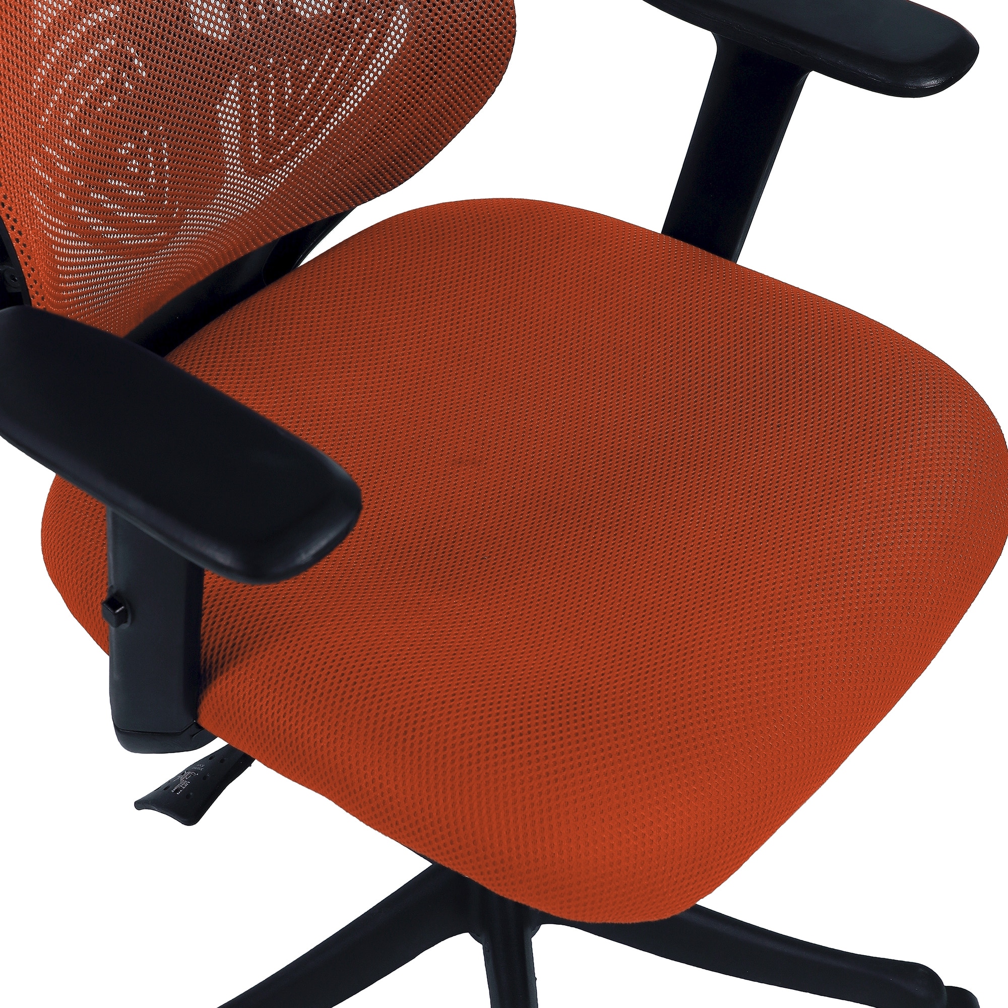 Zeeazyana Mid Back Ergonomic Chair in Orange Colour