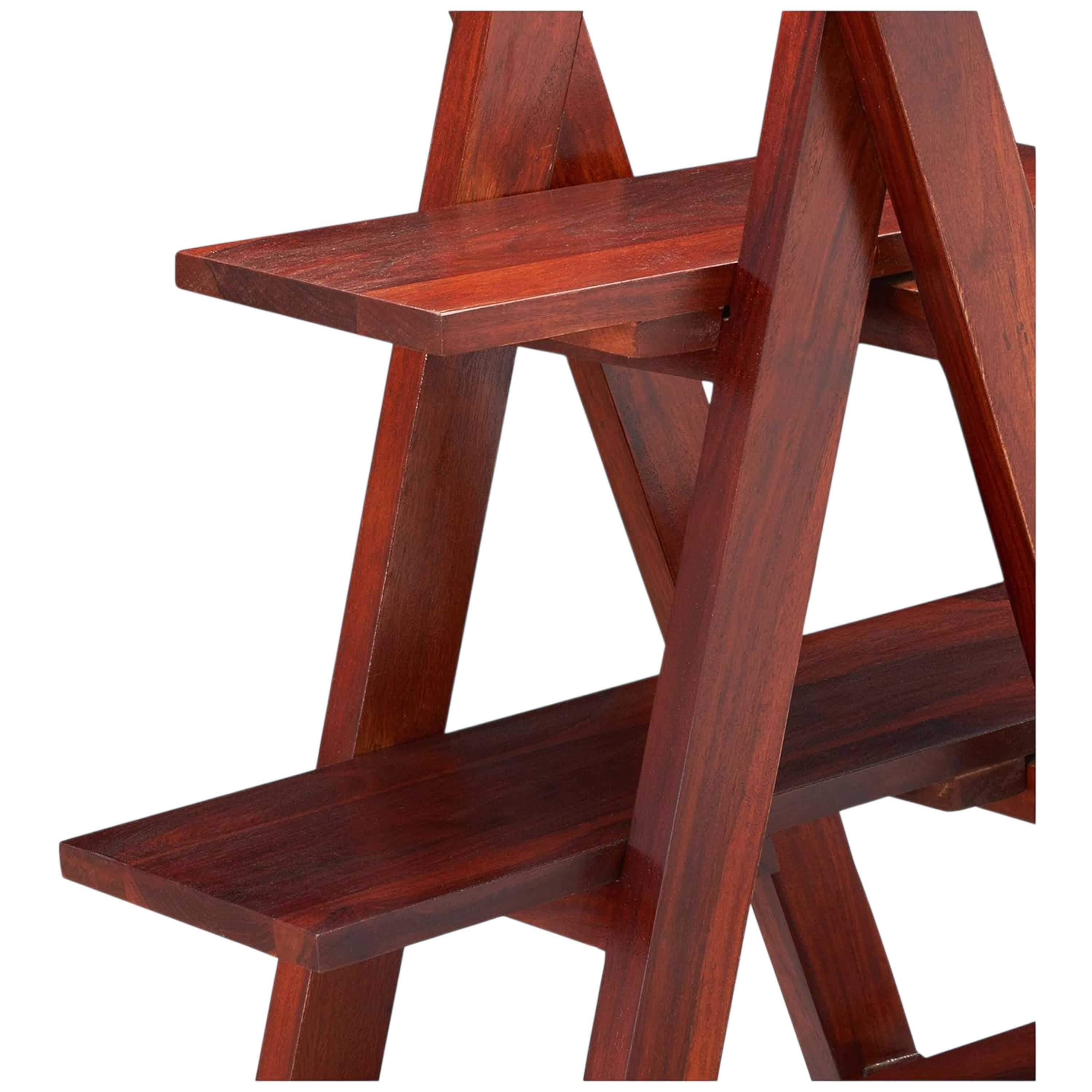 Ikiriya Sheesham Wood Accent Book Shelf Showcases in Honey Finish