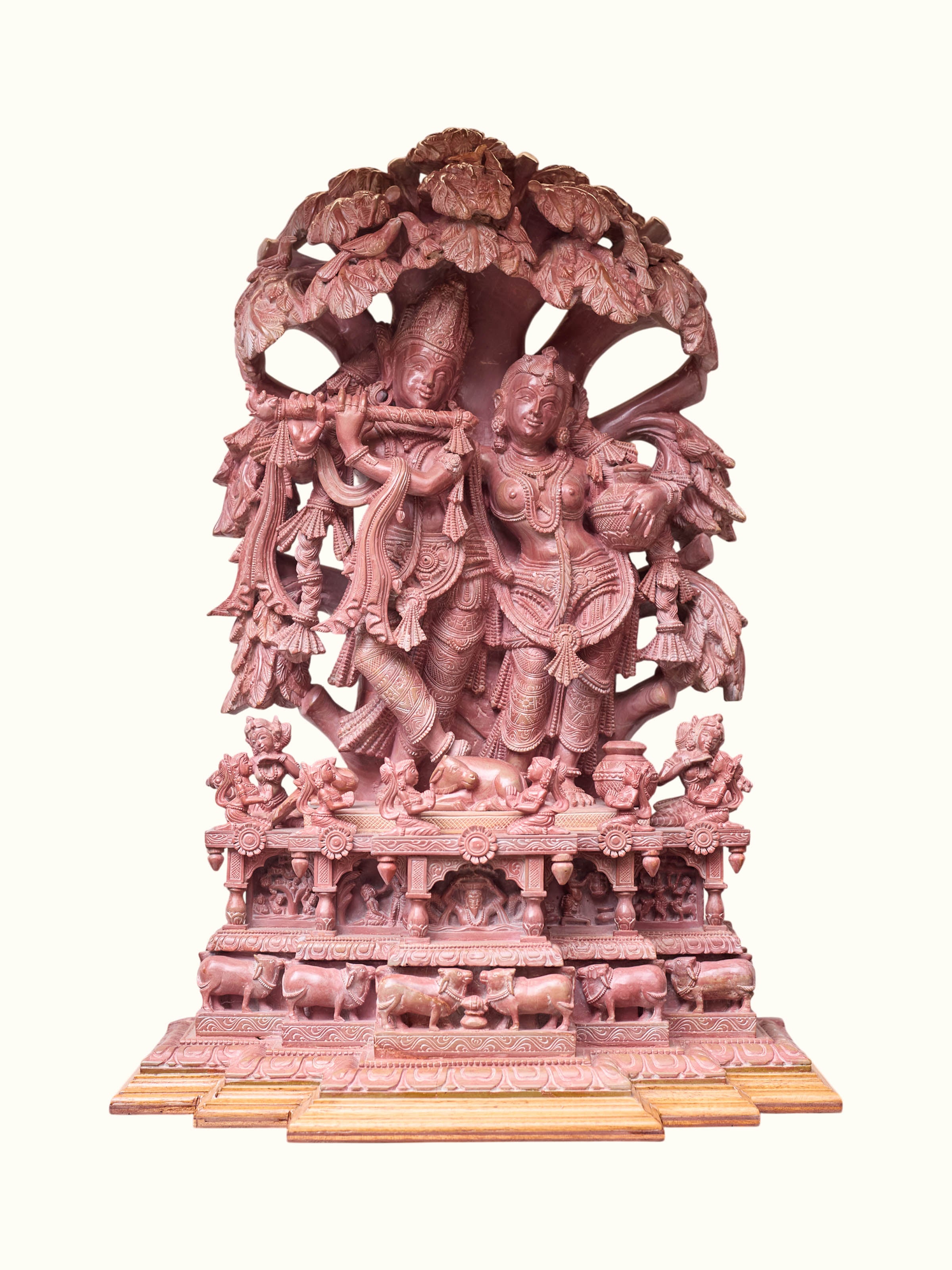 Stone Carved Radha Krishna Idol