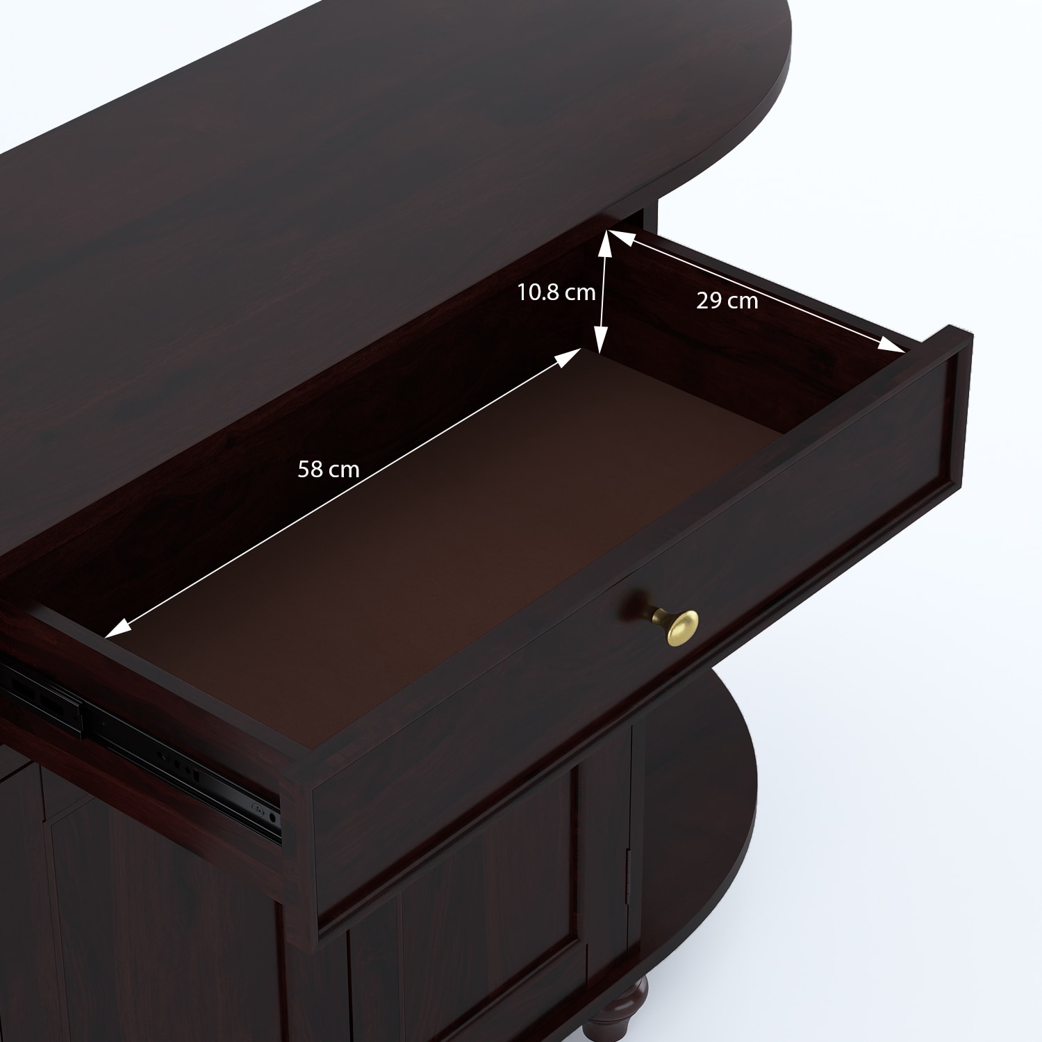 Ramore Solid Wood Sideboard in Mahogany Finish