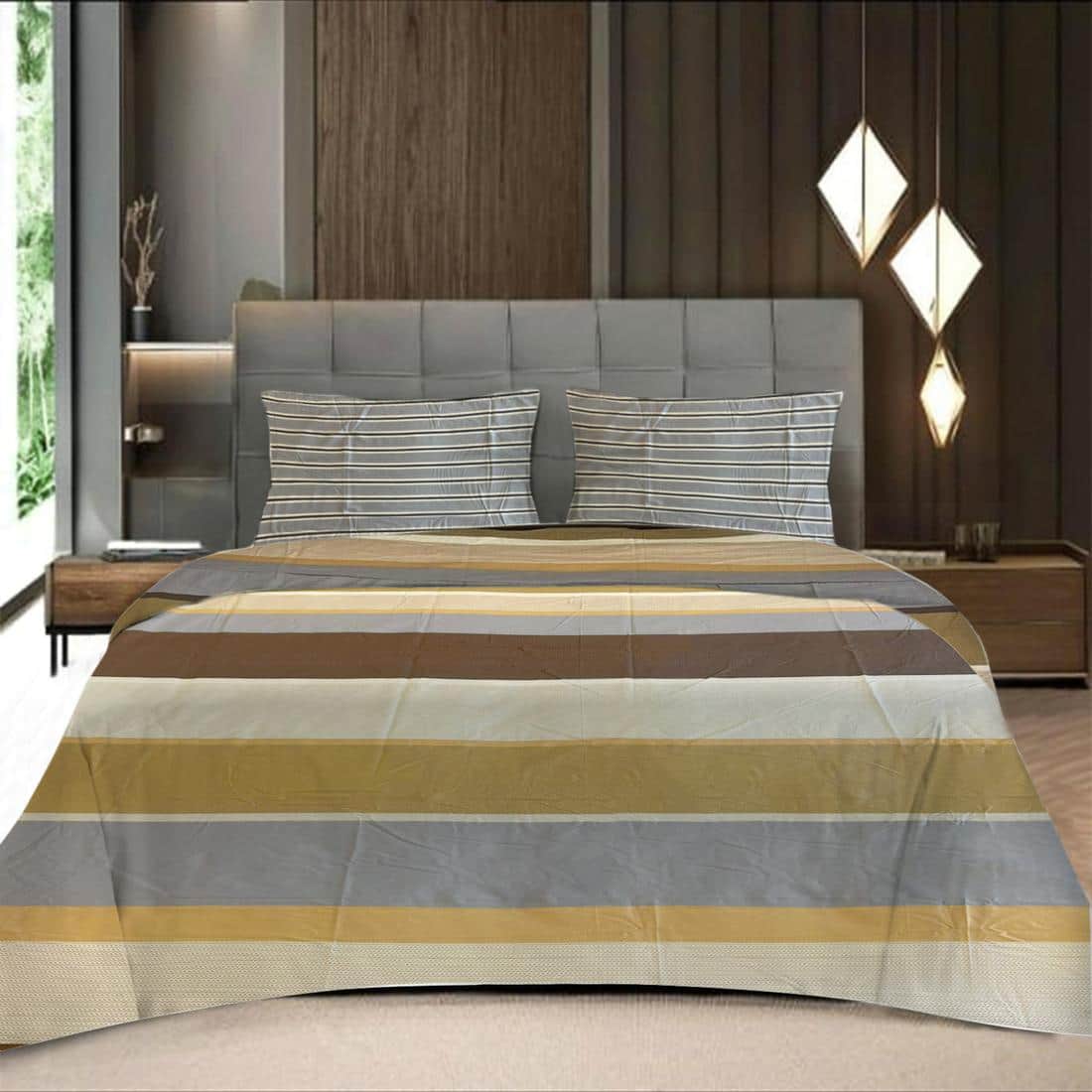 Threads Silky Touch Premium Super King Size Flat Bedsheet 275 x 275 cms