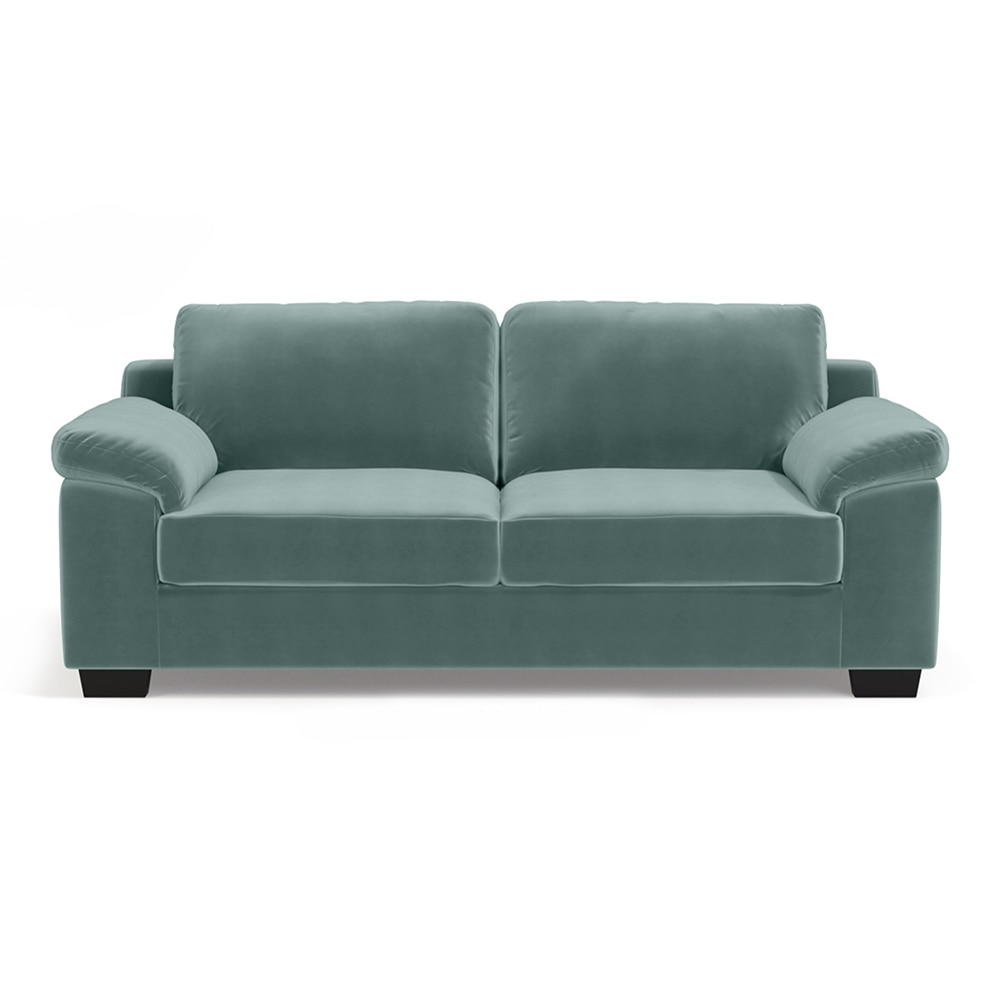 Esquel Luxe 3 Seater Fabric Sofa in Dusty Turquoise Velvet Colour