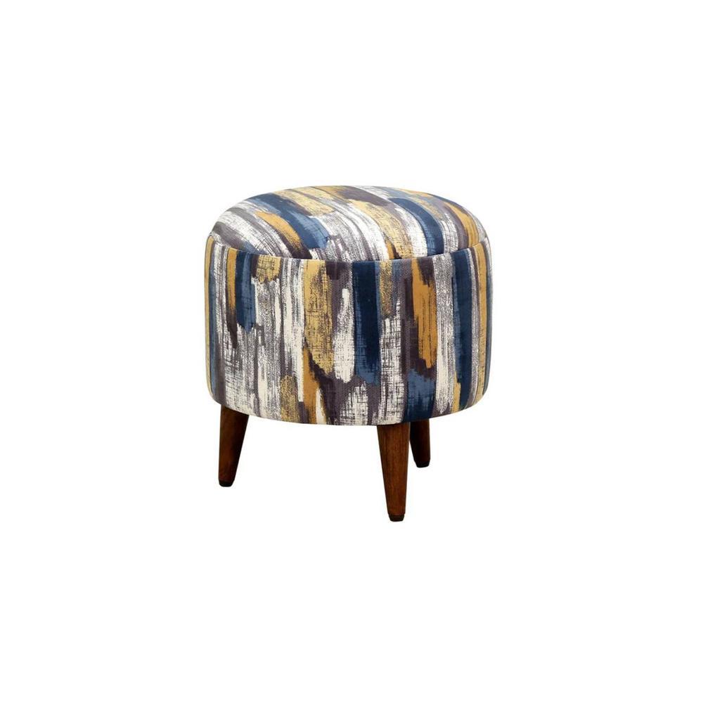 Asher Solid Wood  Ottomon in  Multicolor Colour