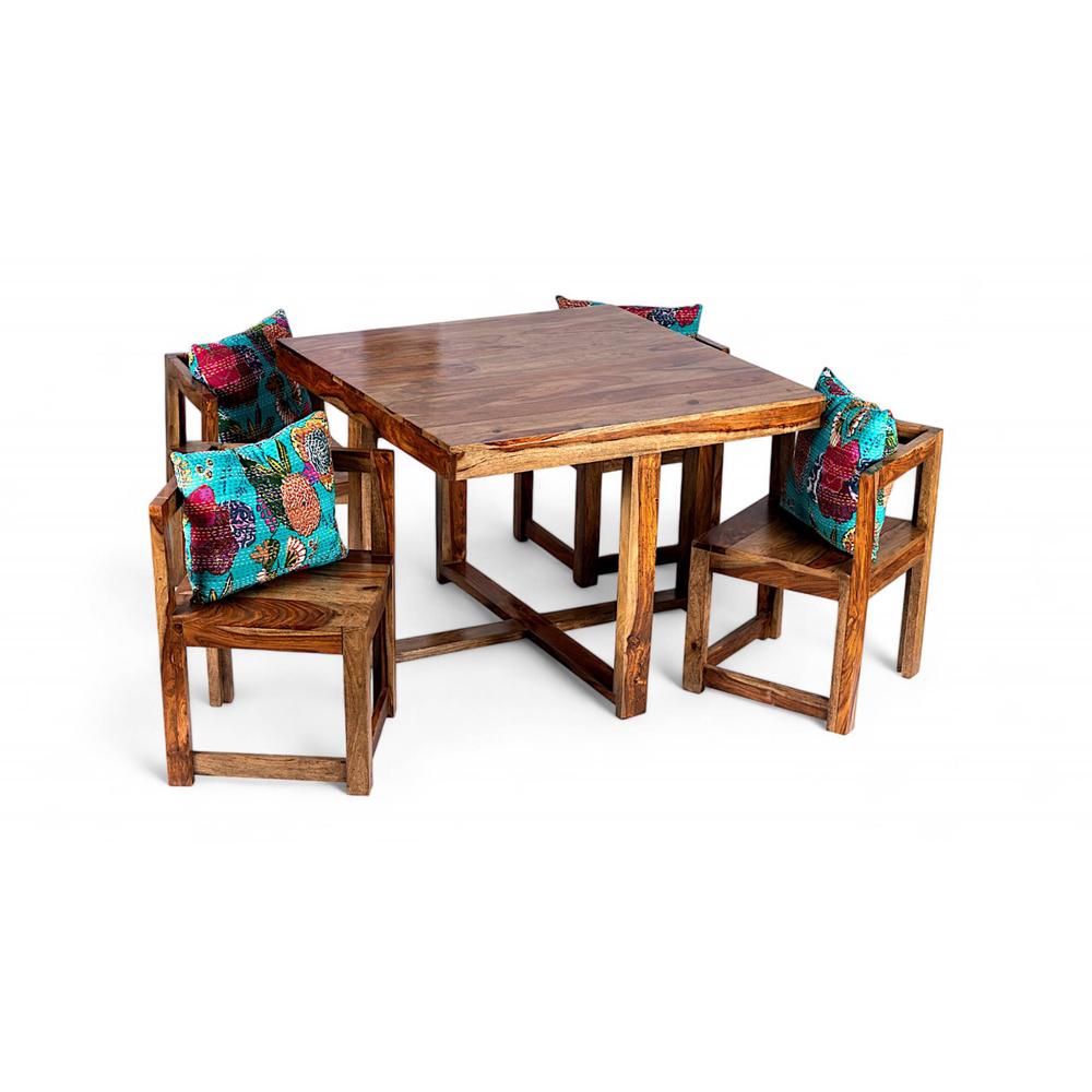 Kingston Sheesham Wood Accent 4 Seater Dining Table