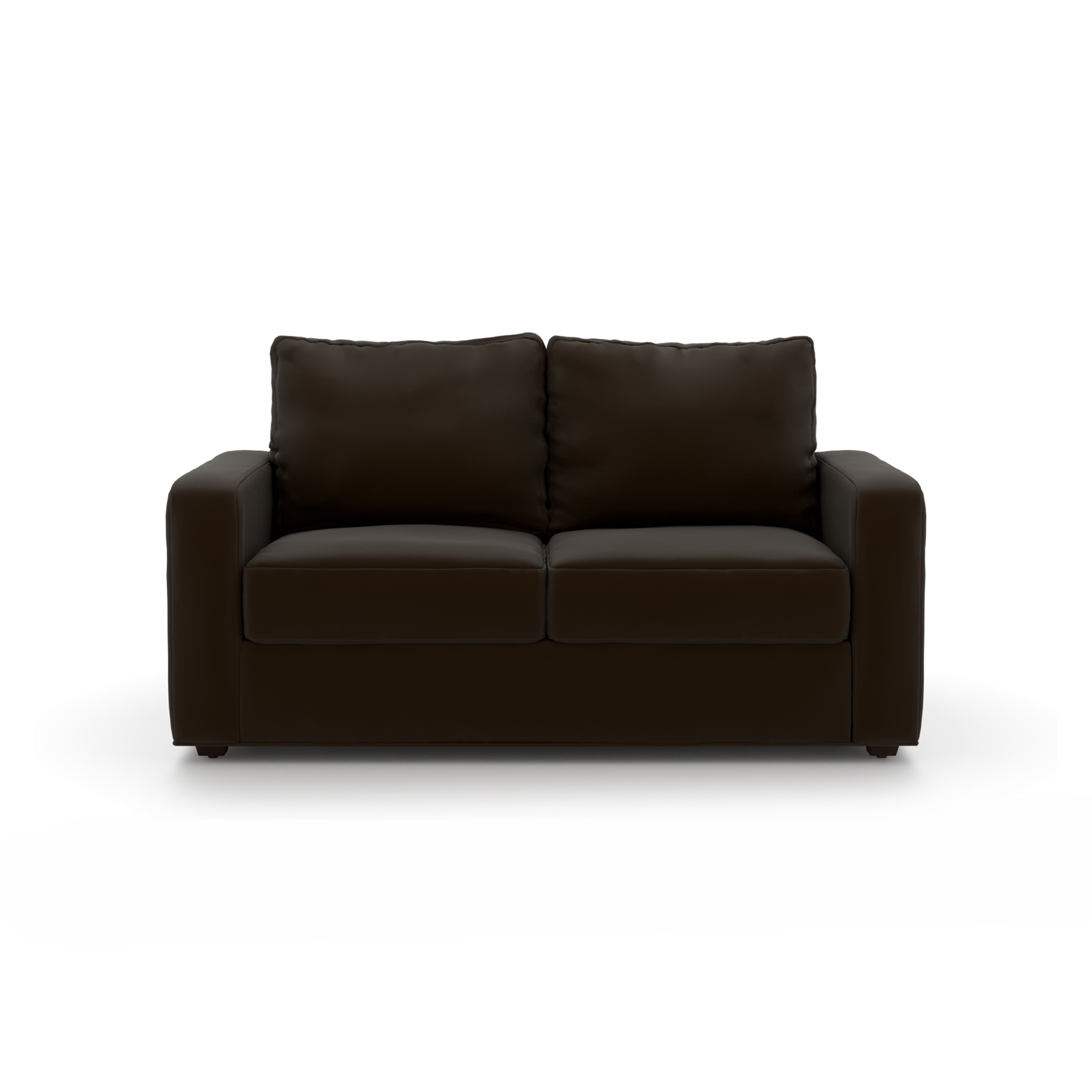 Apollo Compact 2 Seater  Leatherette Sofa In Chocolate Colour