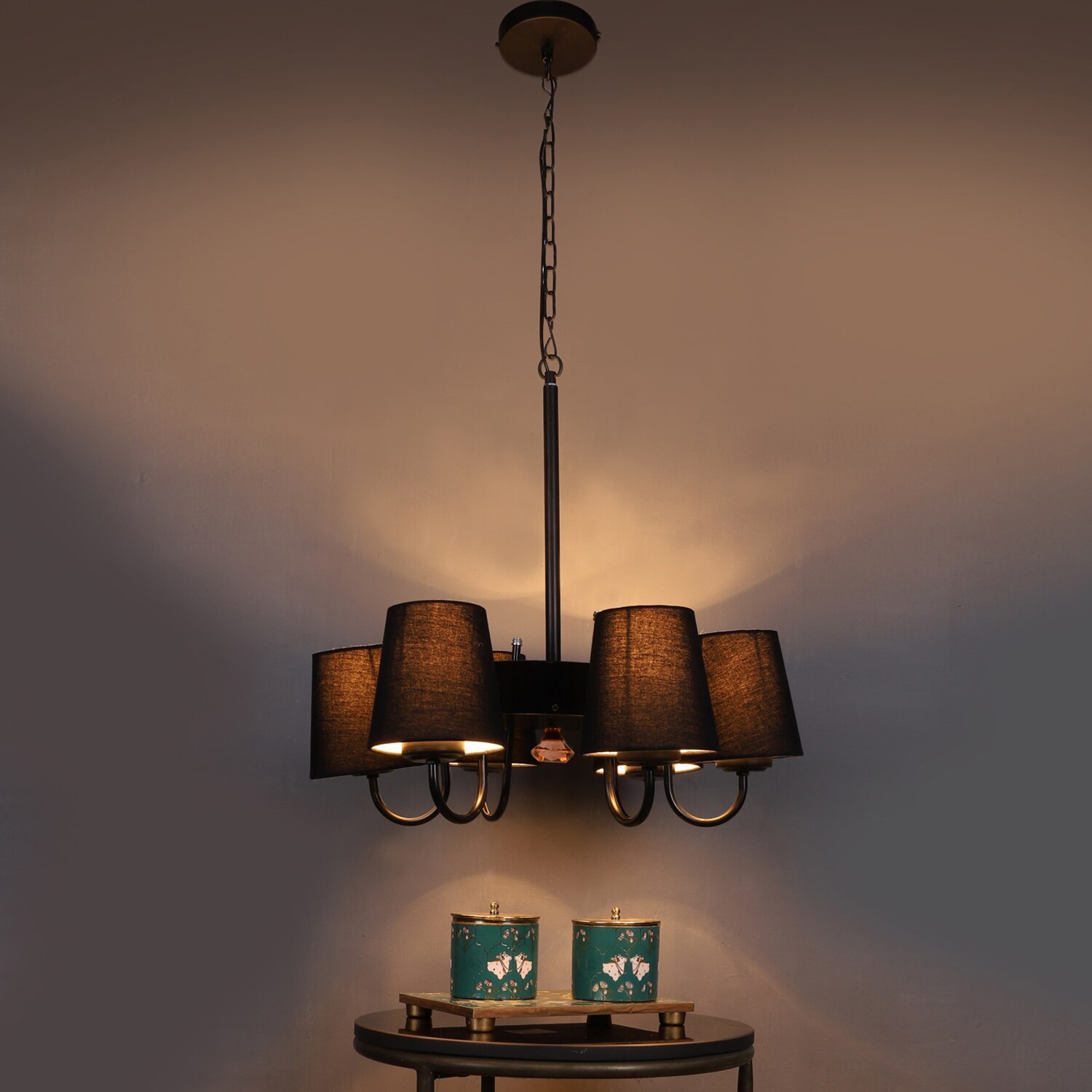 Devansh Steel Cotton Wall Mounted Lamp With Cotton Off White Shade