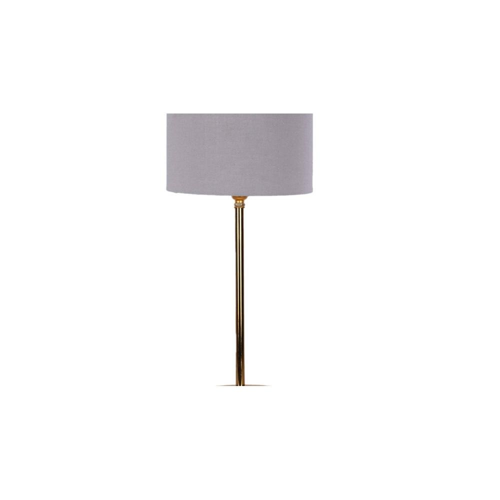 Grey cotton with Metal Gold Table Lamp