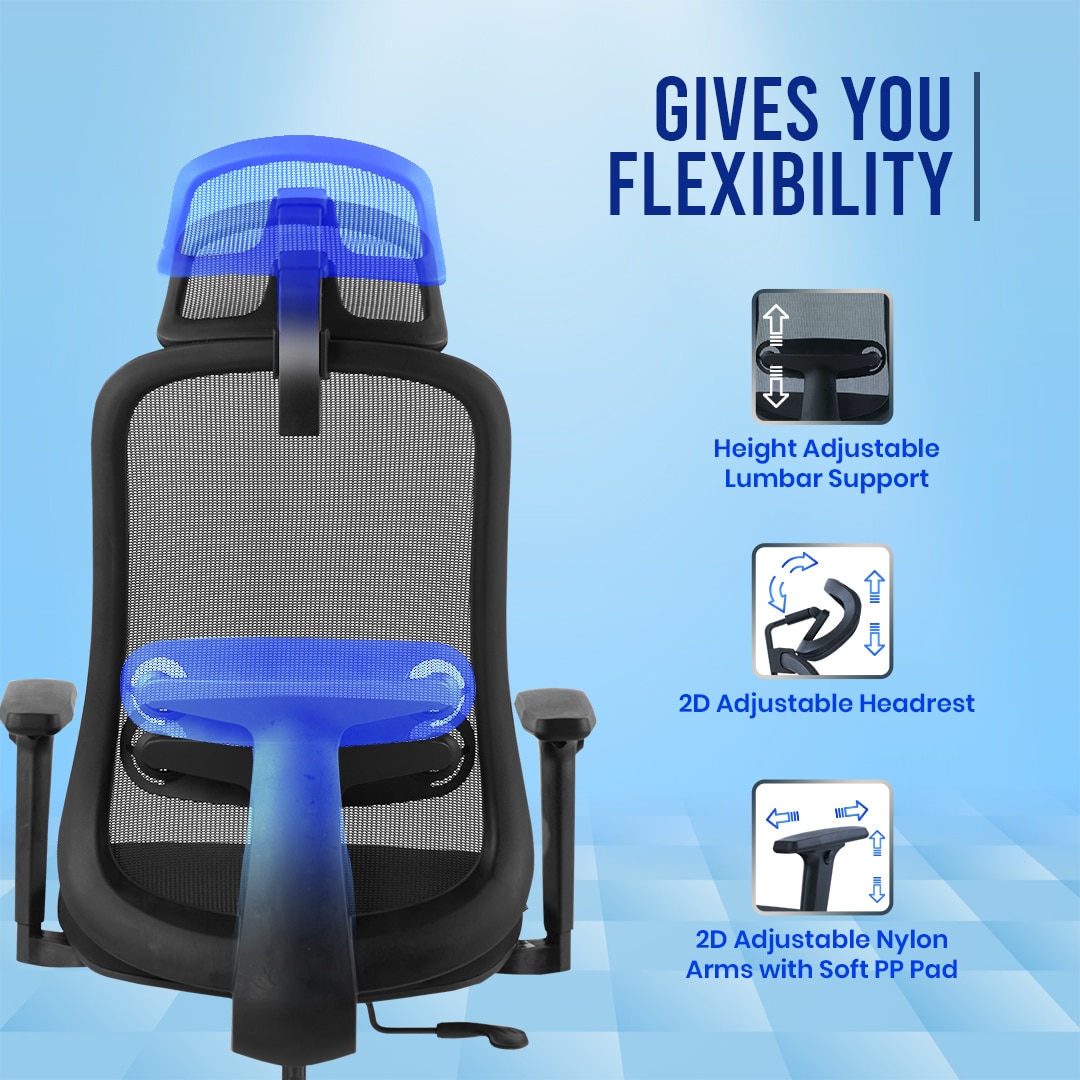 Kepler Brooks Opus HB Office Desk Chair in Black Colour - Kepler Brooks