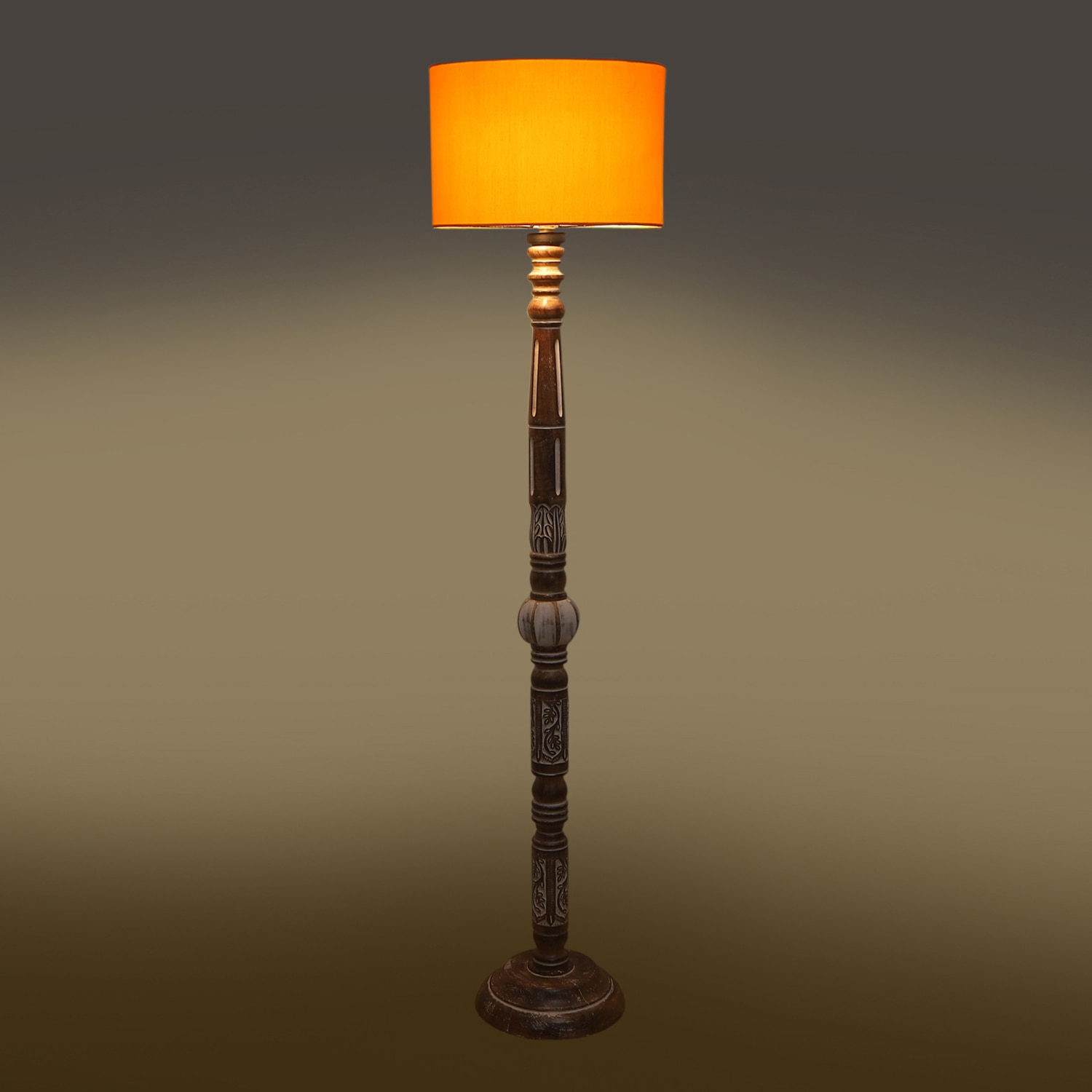 Devansh Wooden Floor Lamp
