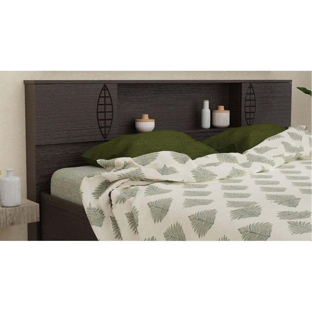 Kamira Solid Wood King Size Drawer Storage Bed In Melamine Finish