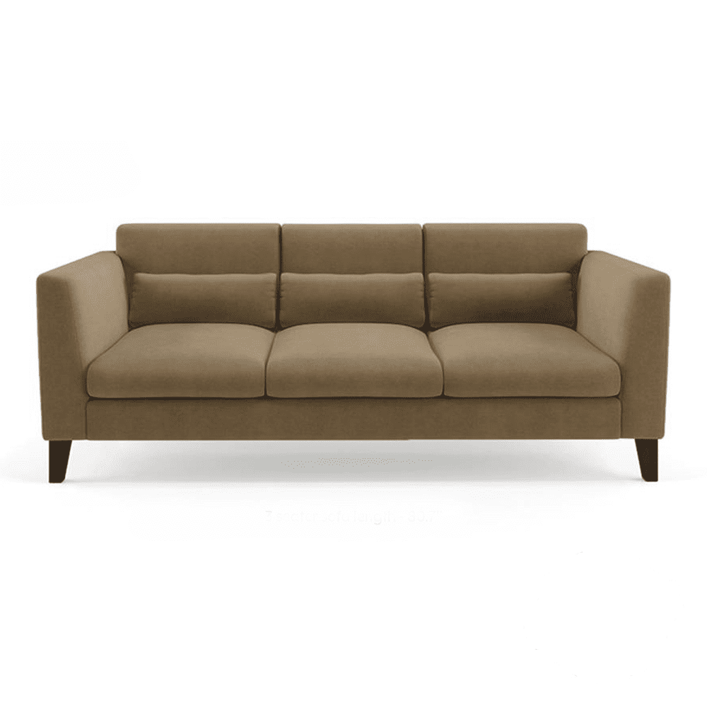 Lewis Sofa Set (Colour : Fawn Velvet, Cushion : Soft, Seater : 3+2+1)