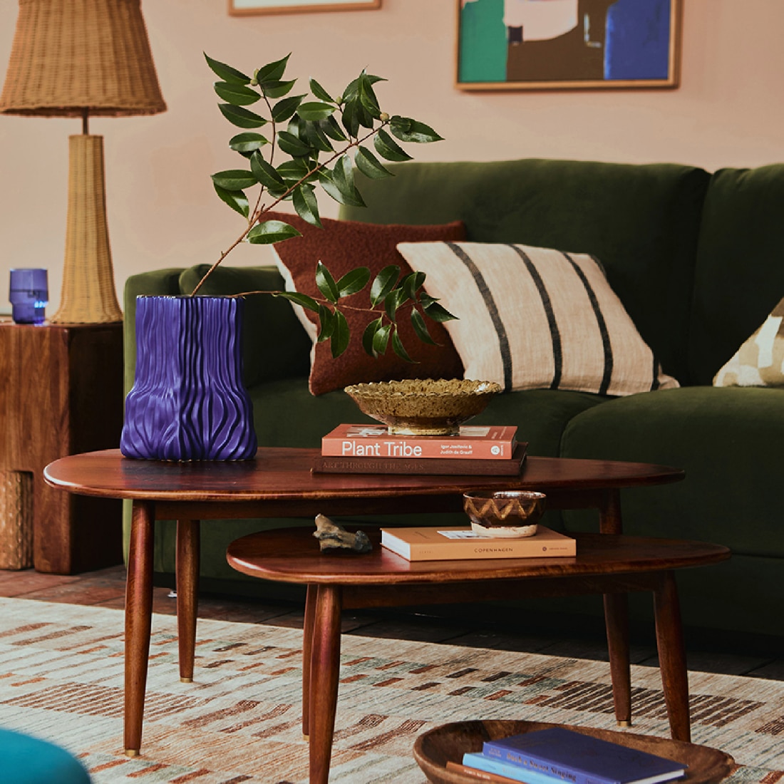 Abel Solid Wood Coffee Table in Brown Colour - Orange Tree