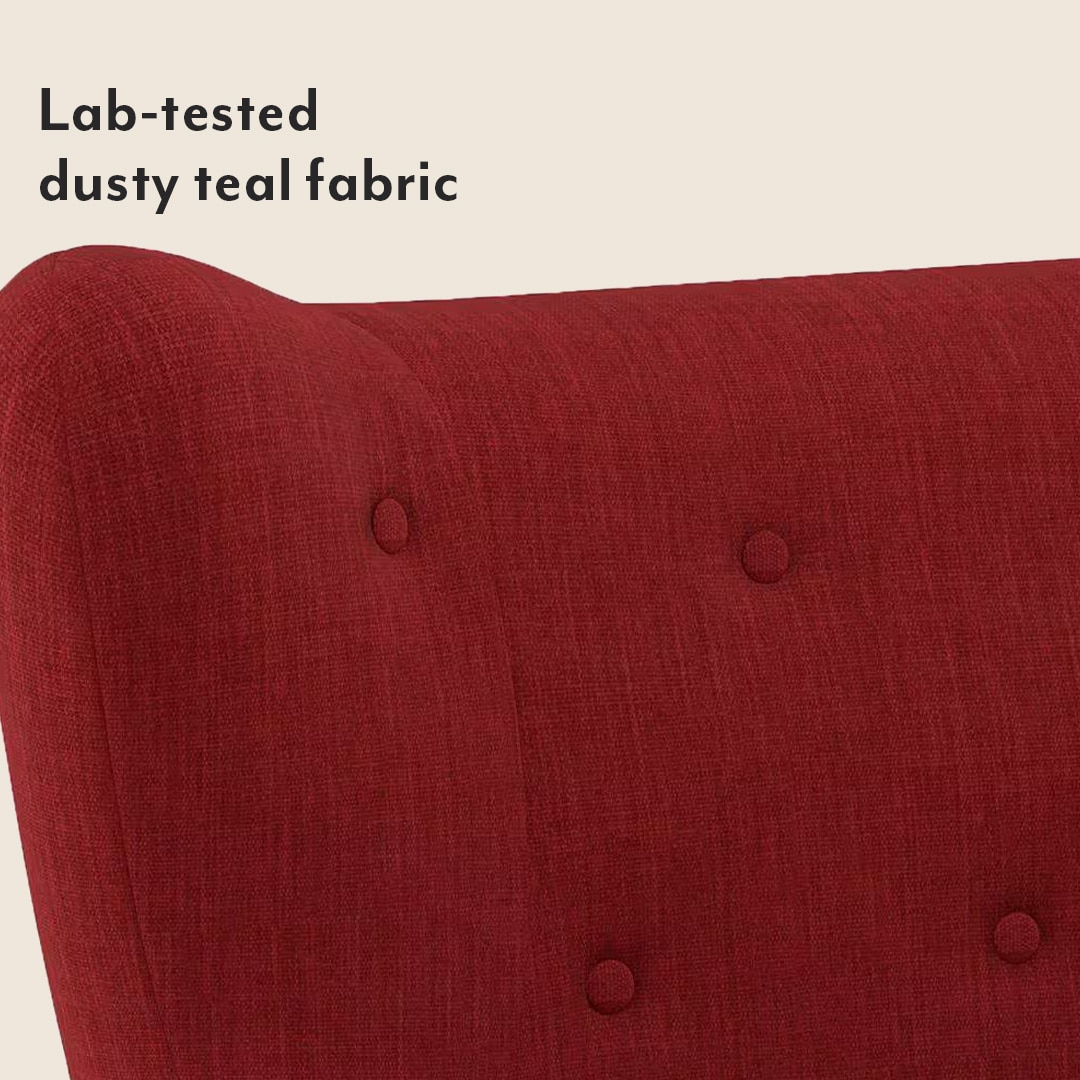 Frida 2 Seater Fabric Loveseat In Salsa Red Colour