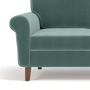 Oxford Sofa (Colour : Dusty Turquoise Velvet, Cushion : Soft, Seater : 3+2+1)