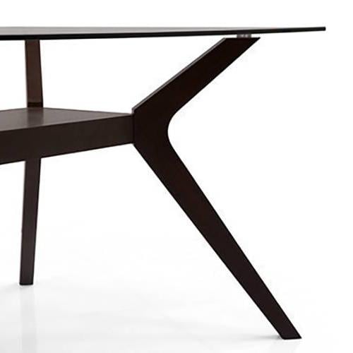 Wesley 6 Seater Dining Table In Dark Walnut Finish
