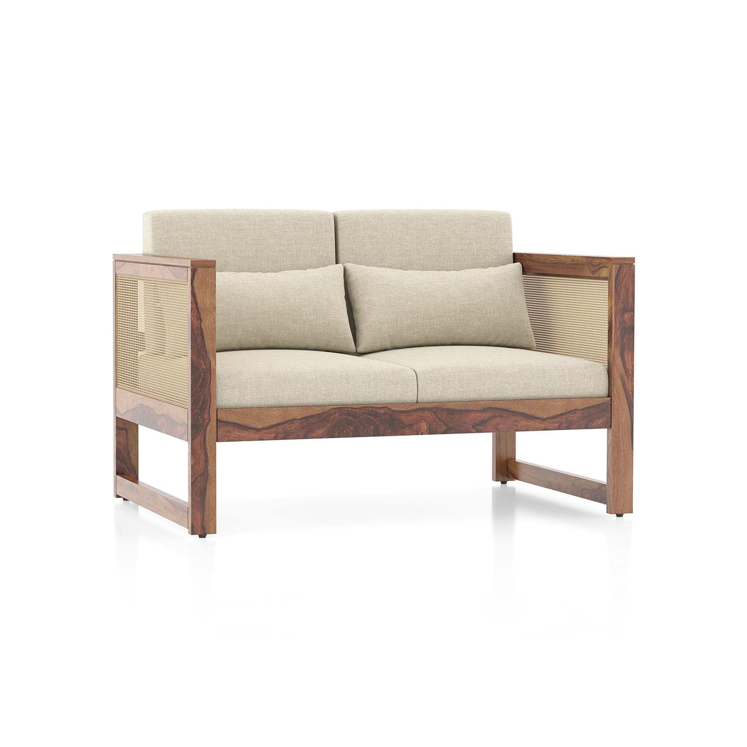 Korai 2 Seater Sofa (Macadamia Brown Hopsack Weave)