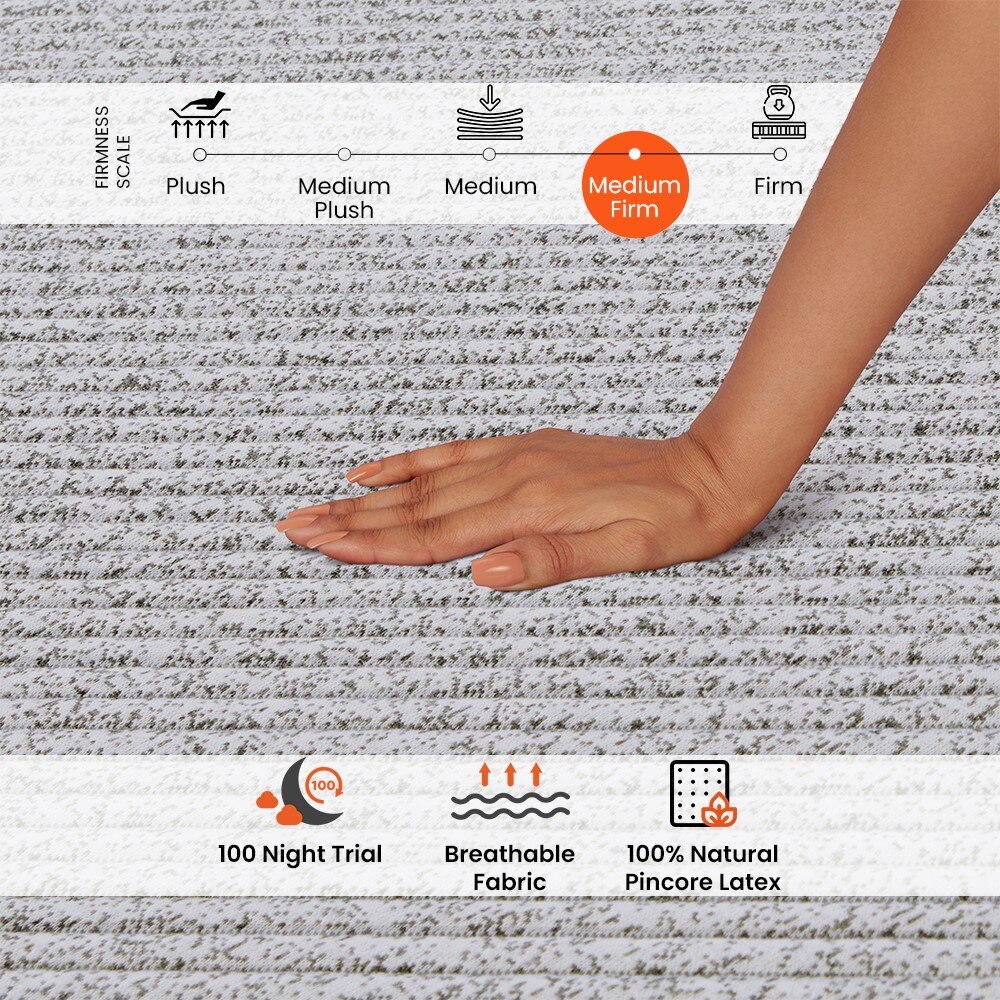 Laxe Natural Pincore Latex Mattress (78 x 36 in, 6 Inches)