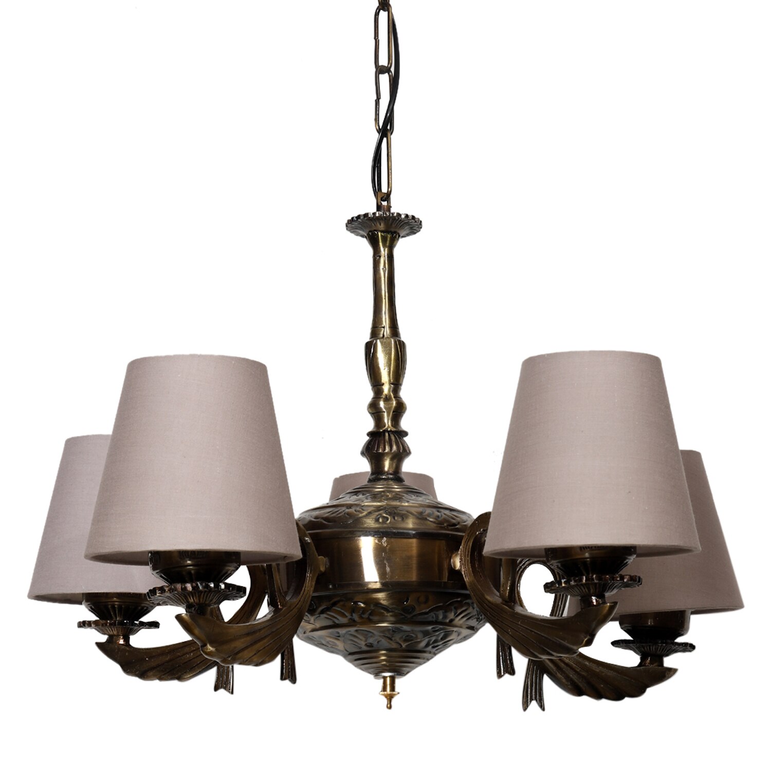 Devansh Steel Wall Mounted Lamp With Beige Jute Shade