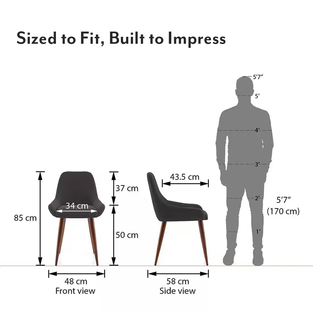 Rickman Fabric Accent Chair in Matty Grey Colour