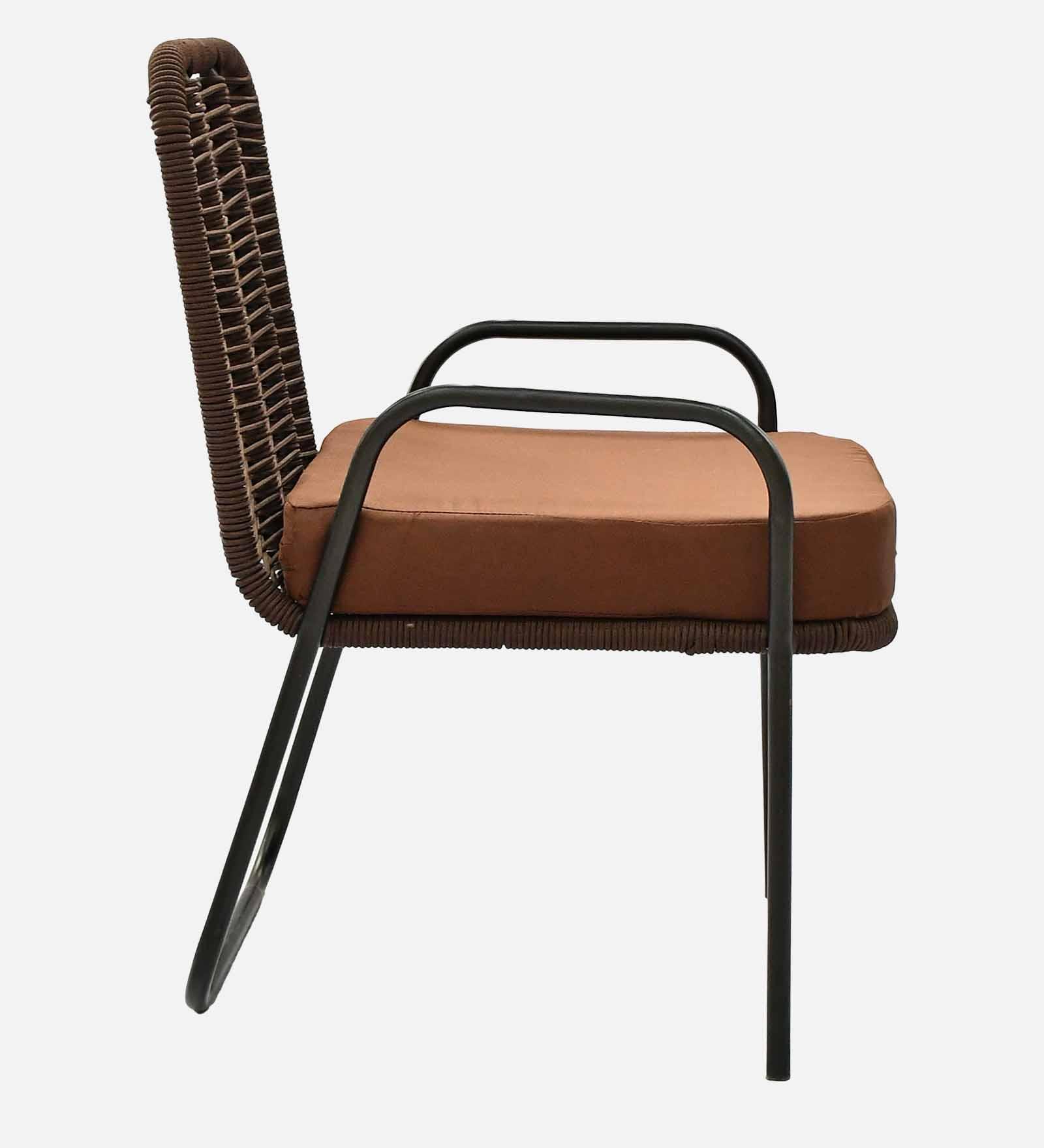 Madrid 2+1+1 Seater Rope Sofa Set in Brown Finish