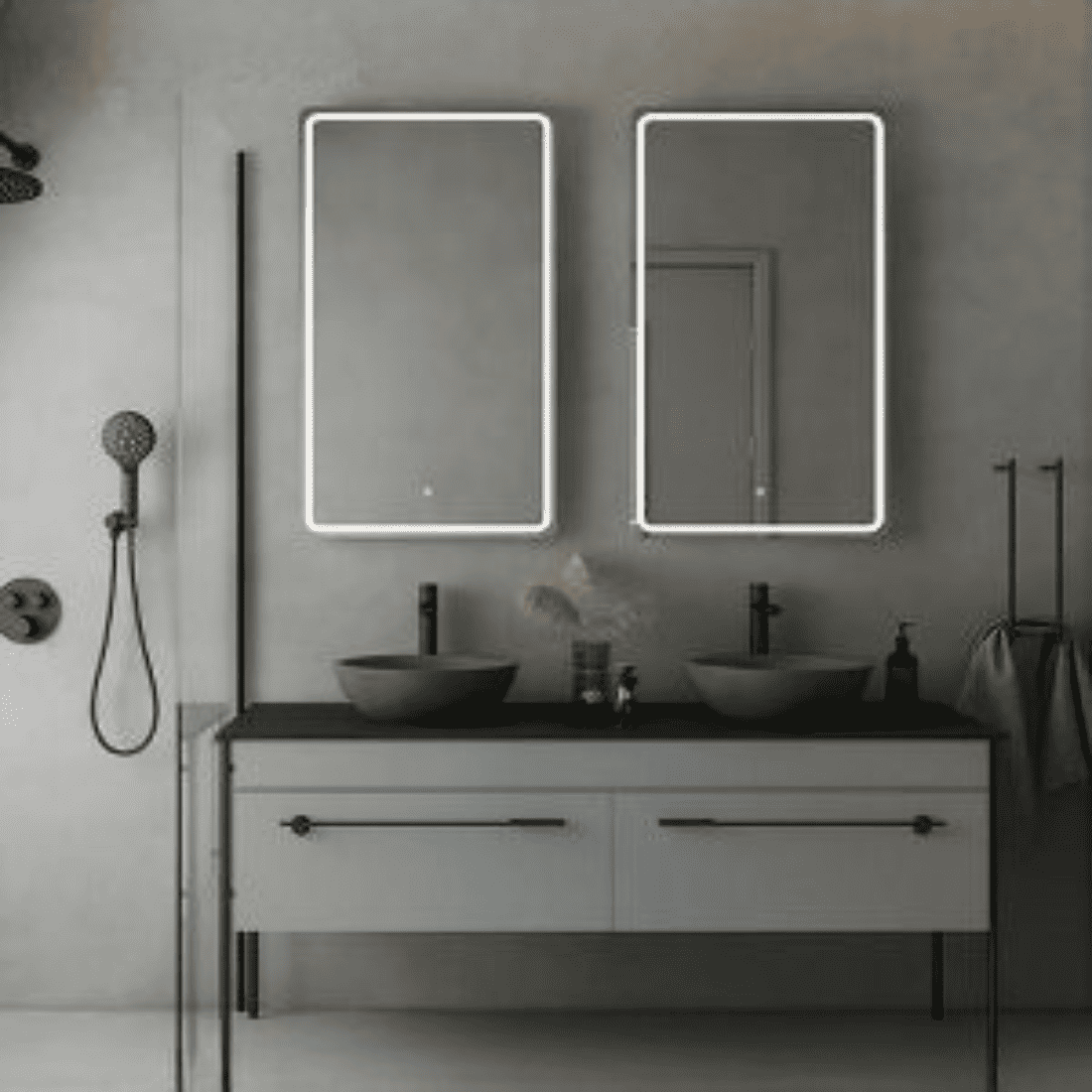 Rectangle  Vanity Mirror with Lights Modern LED Mirror