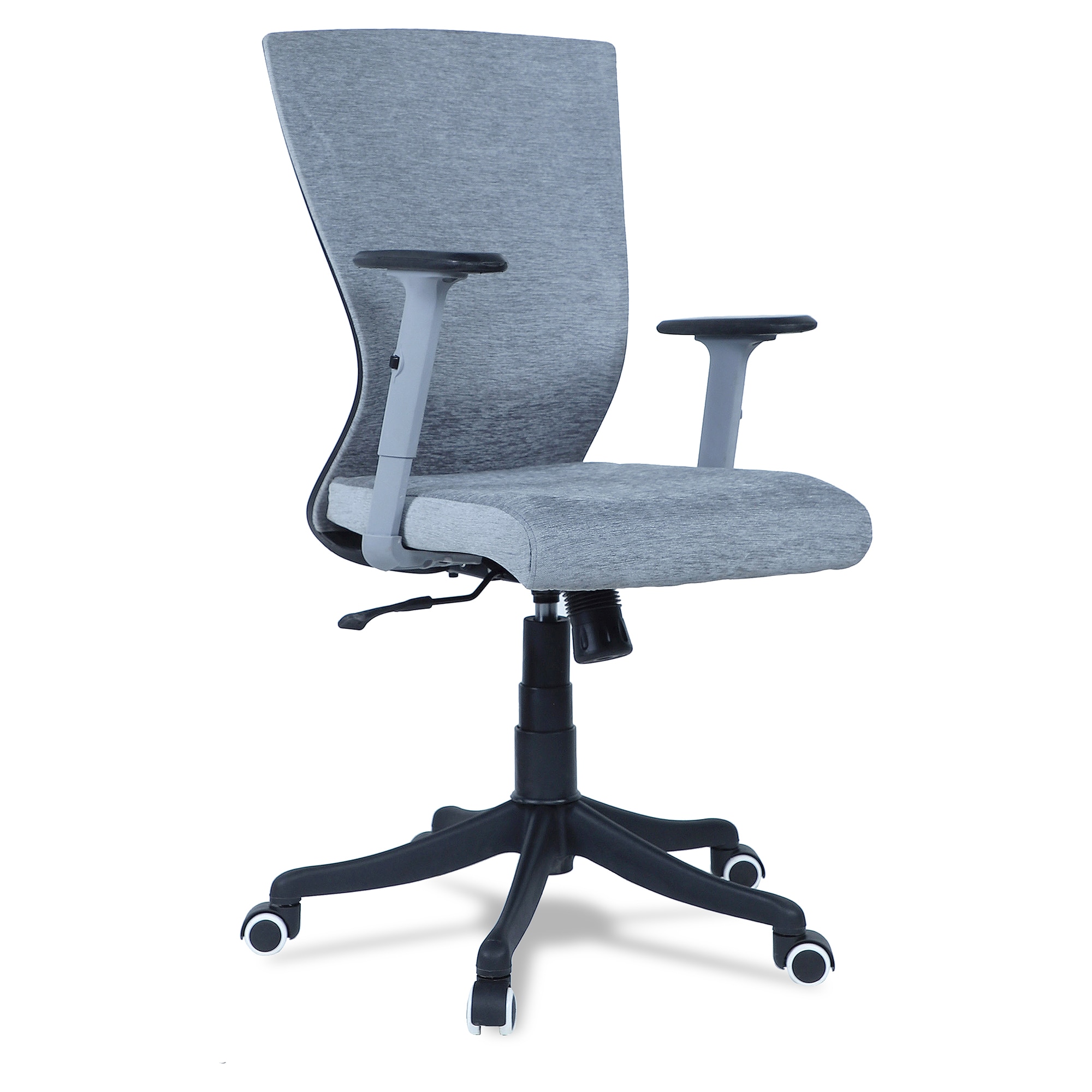 Rocknew York Mid Back Ergonomic Chair in Grey Colour