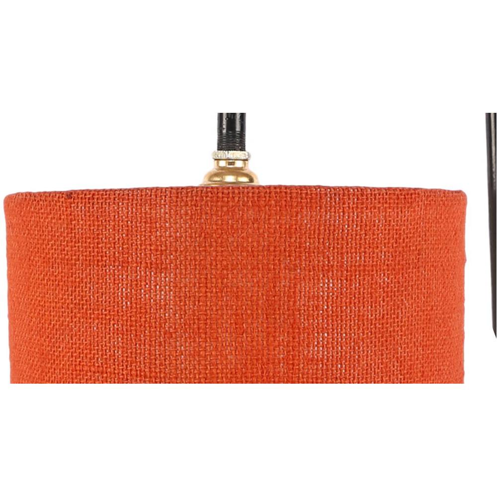 Payton Orange Jute Shade Iron Table Lamp