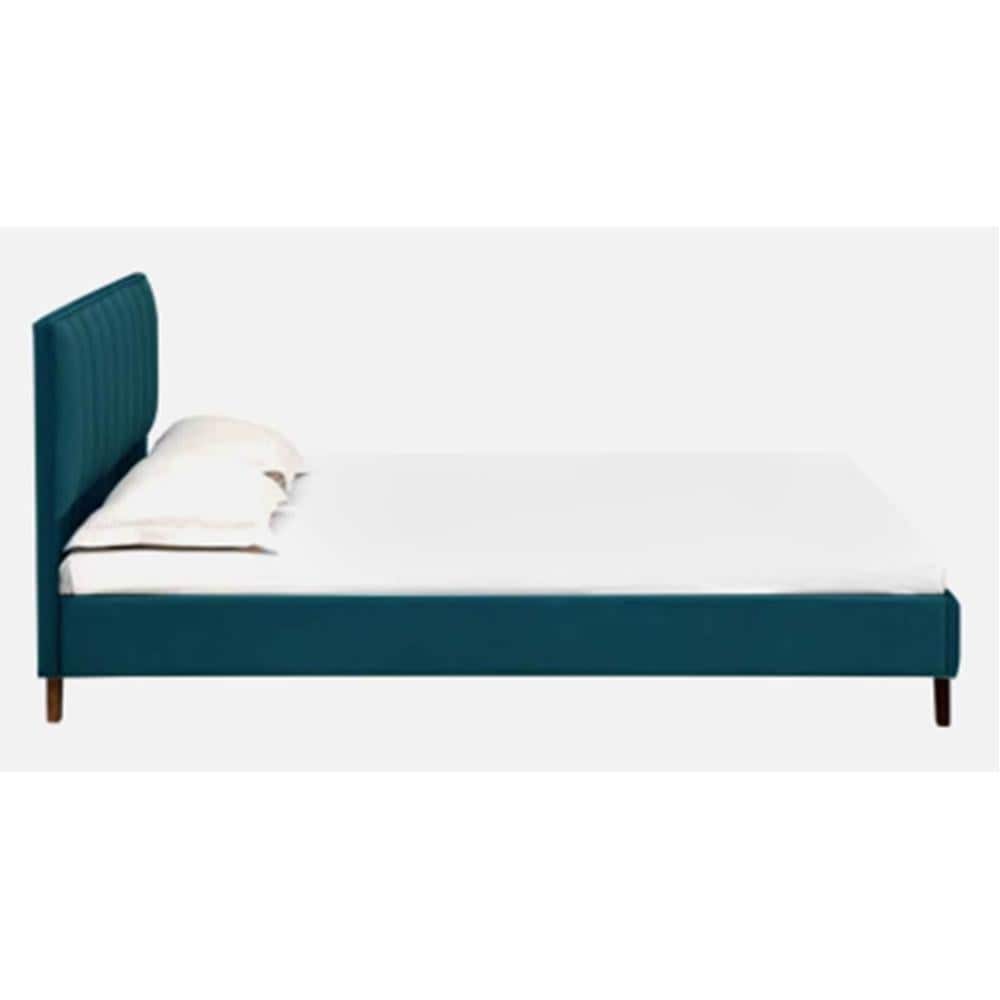 Dallas Engineered Wood Queen Size Non Storage Bed In Provincial Teak Finish