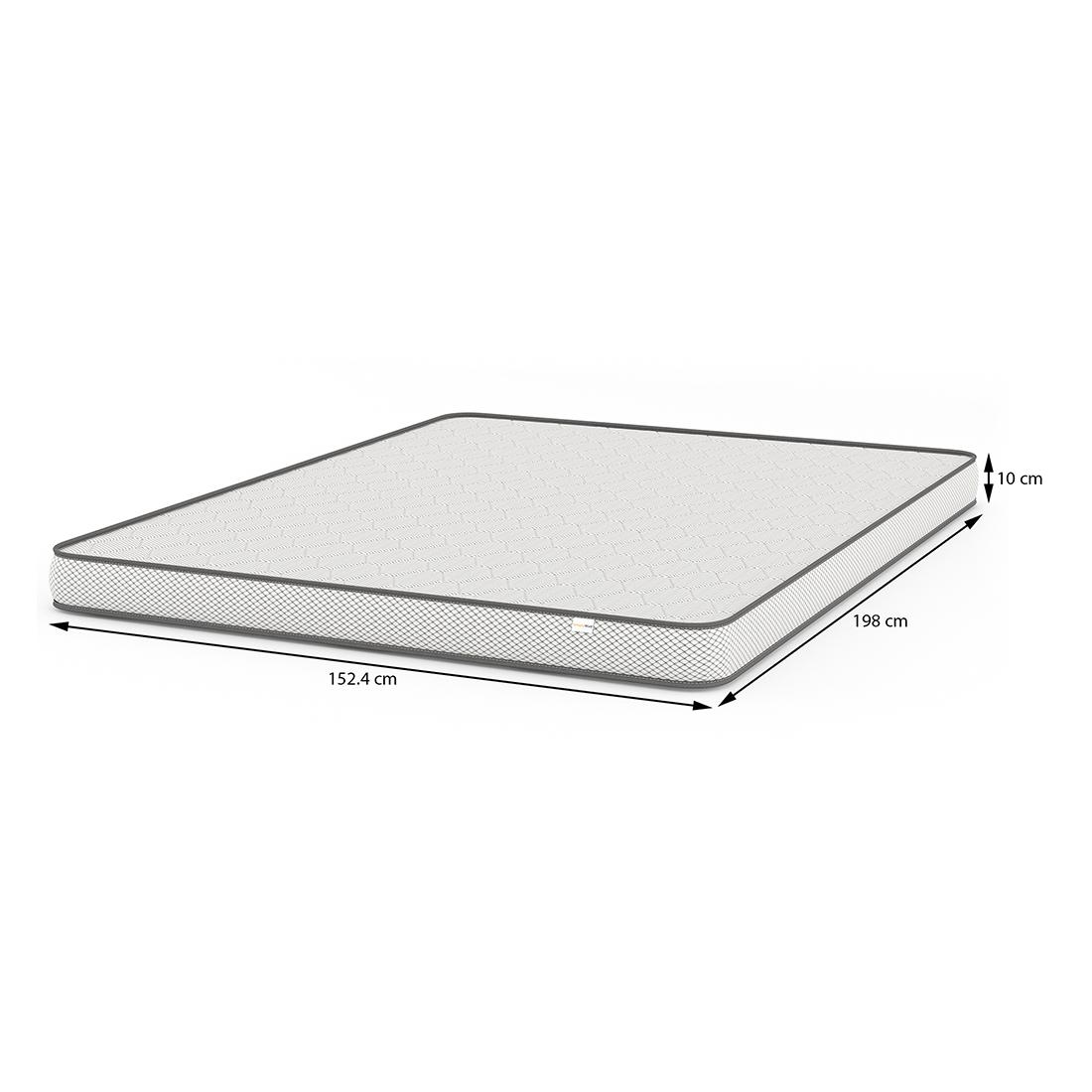 SimplyWud Essential Queen Size Mattress White & Grey (Mattress Thickness : 4 Inches, Mattress Dimensions : 78 x 60 in)