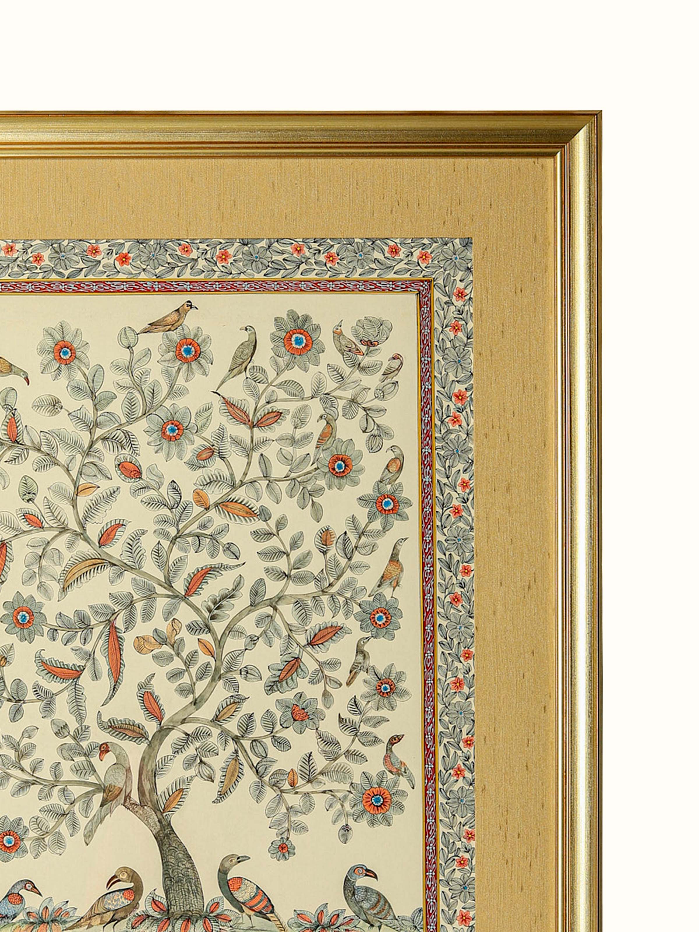 Tree with Birds Miniature Painting