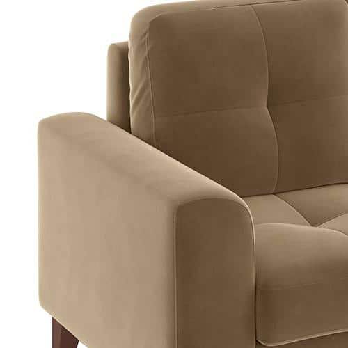 Verona Luxe 2 Seater Fabric Sofa in Fawn Velvet Colour